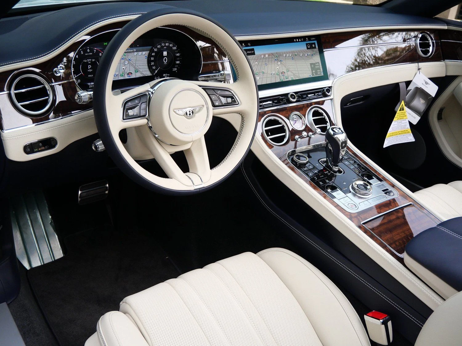 2026 Bentley Continental GTC interior, dashboard, Linen