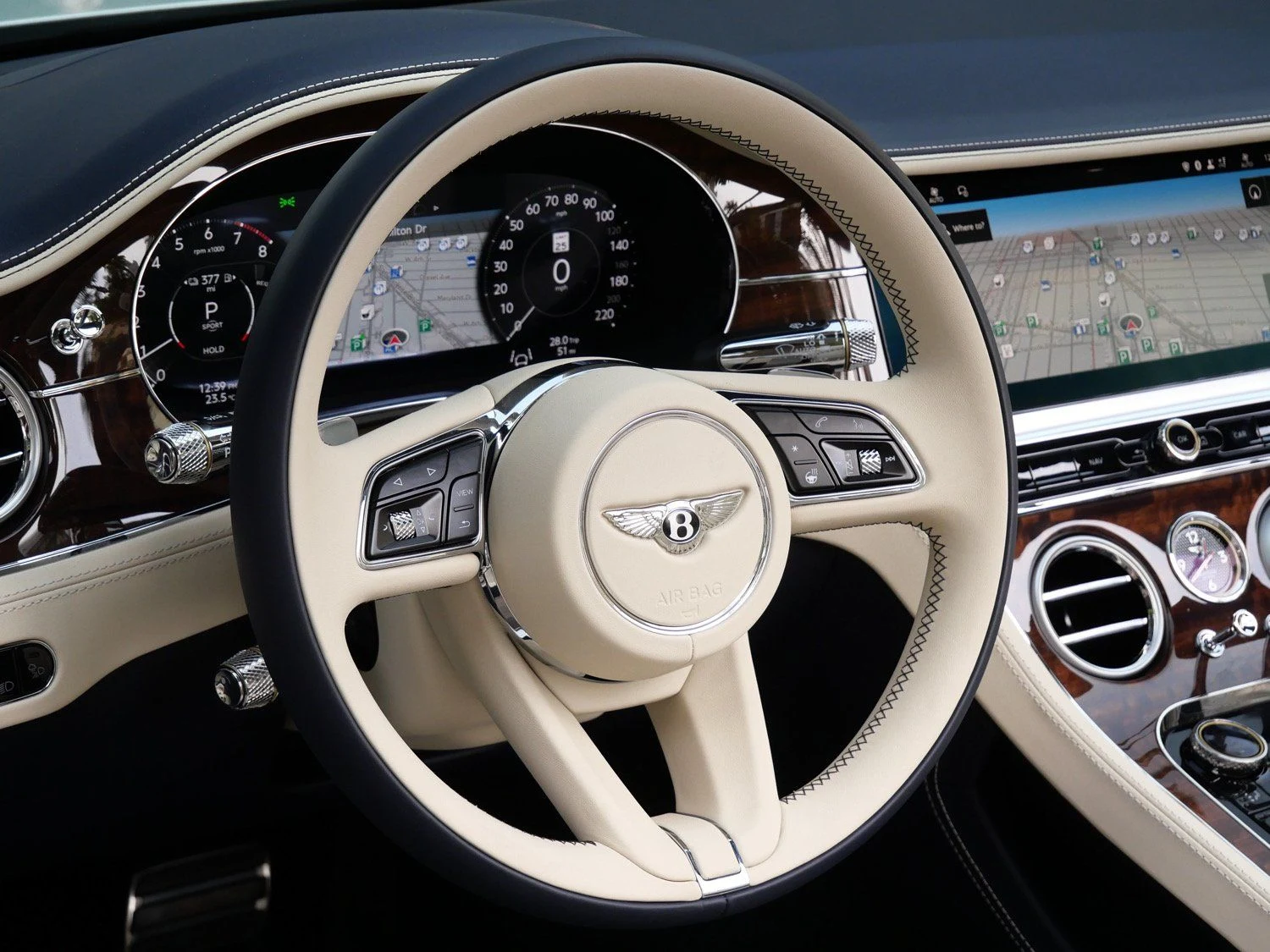2026 Bentley Continental GTC interior, Linen