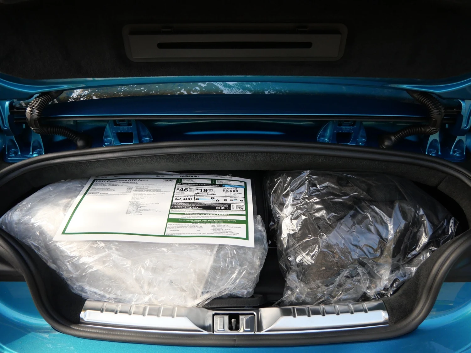 2026 Bentley Continental GTC Azure trunk