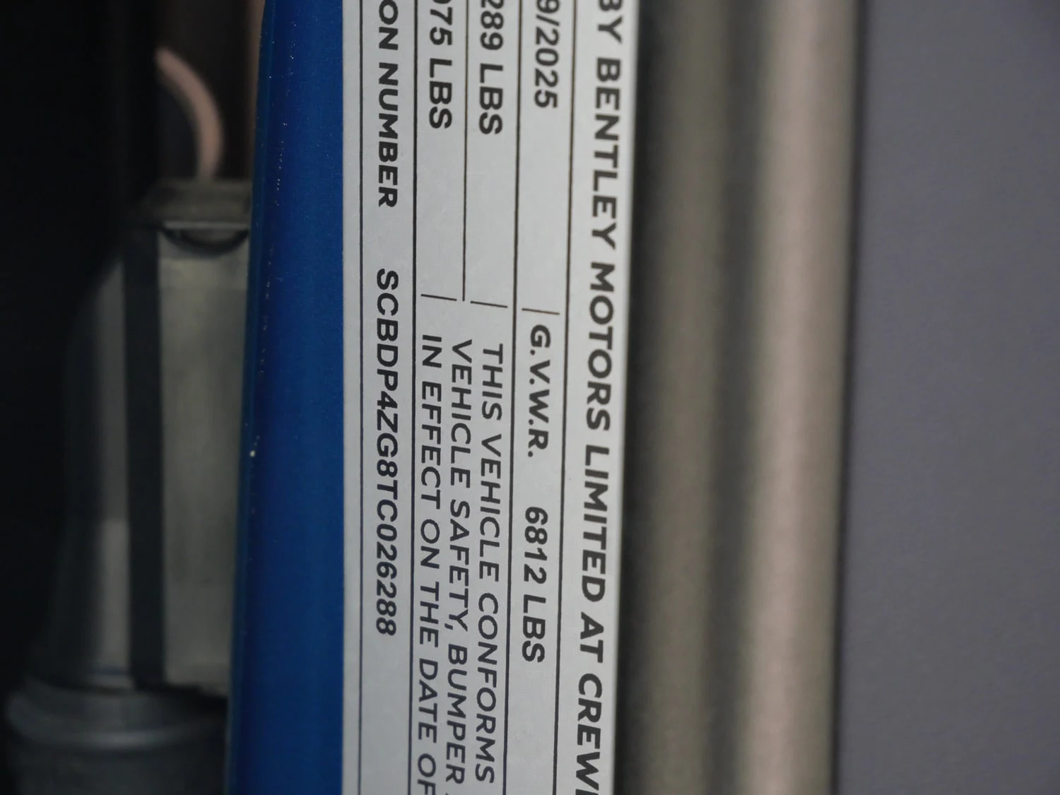 2026 Bentley Continental GTC Azure interior, door sill, Linen