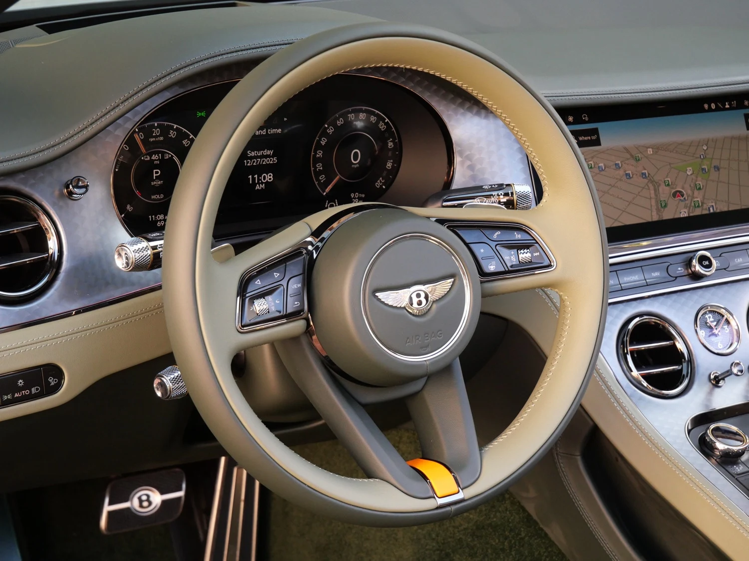 2026 Bentley Continental GTC Azure interior, Cumbrian Green