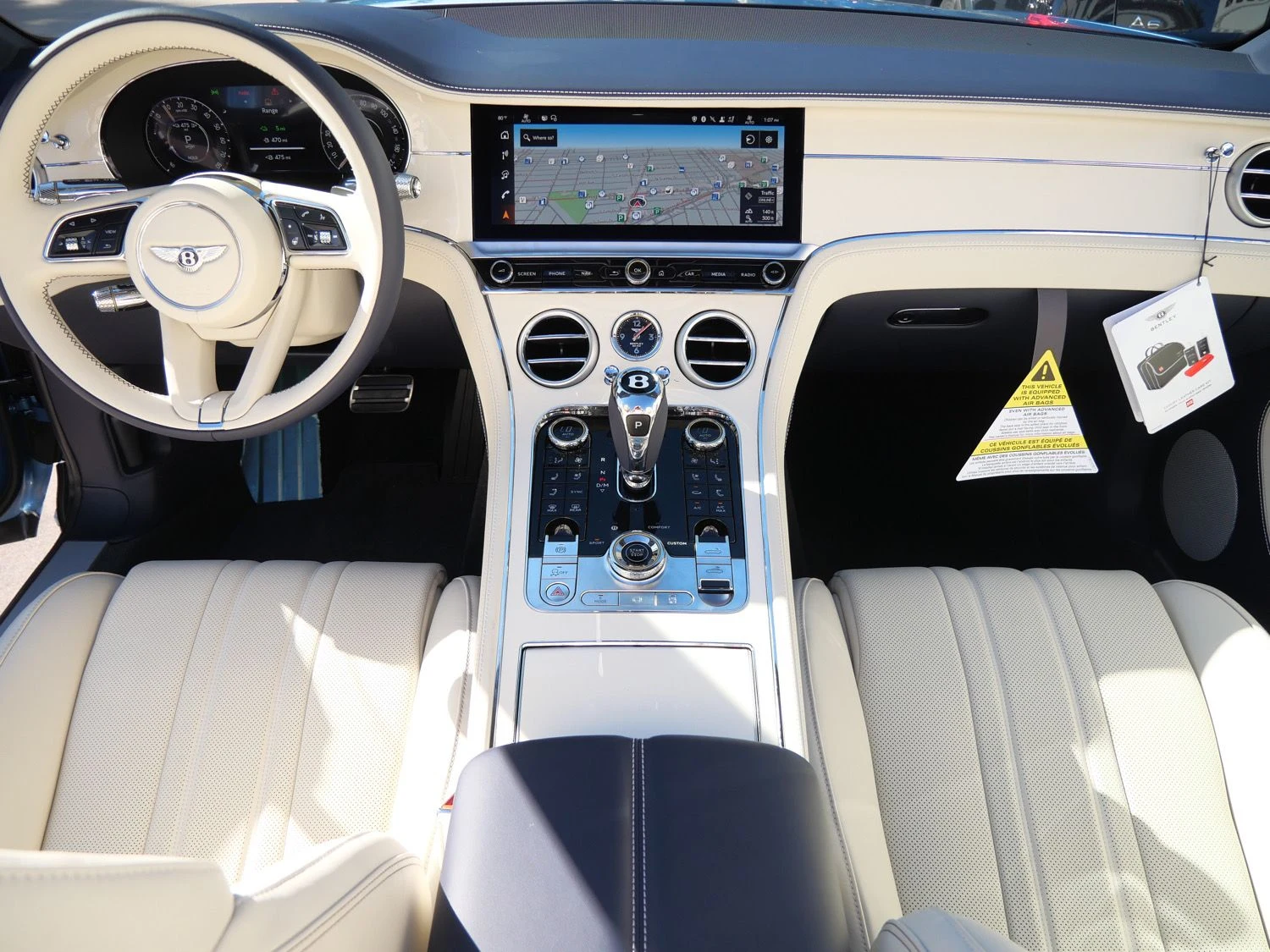 2026 Bentley Continental GTC interior, dashboard, Linen