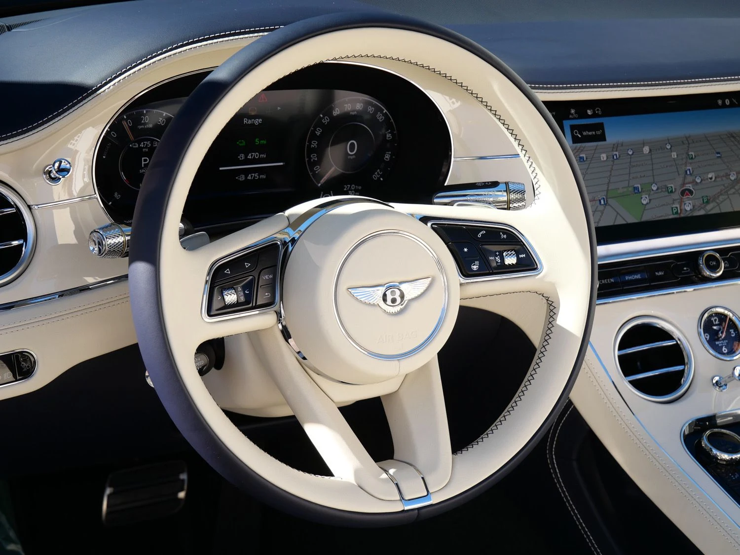 2026 Bentley Continental GTC interior, Linen