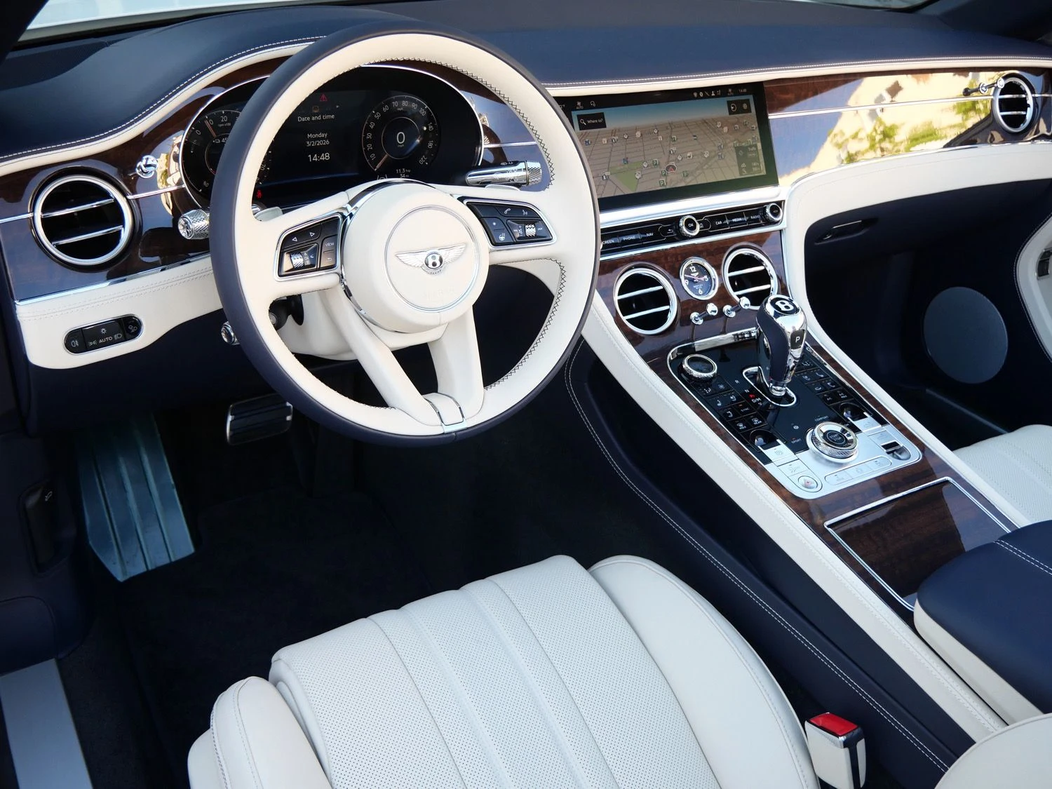 2026 Bentley Continental GTC interior, dashboard, Linen