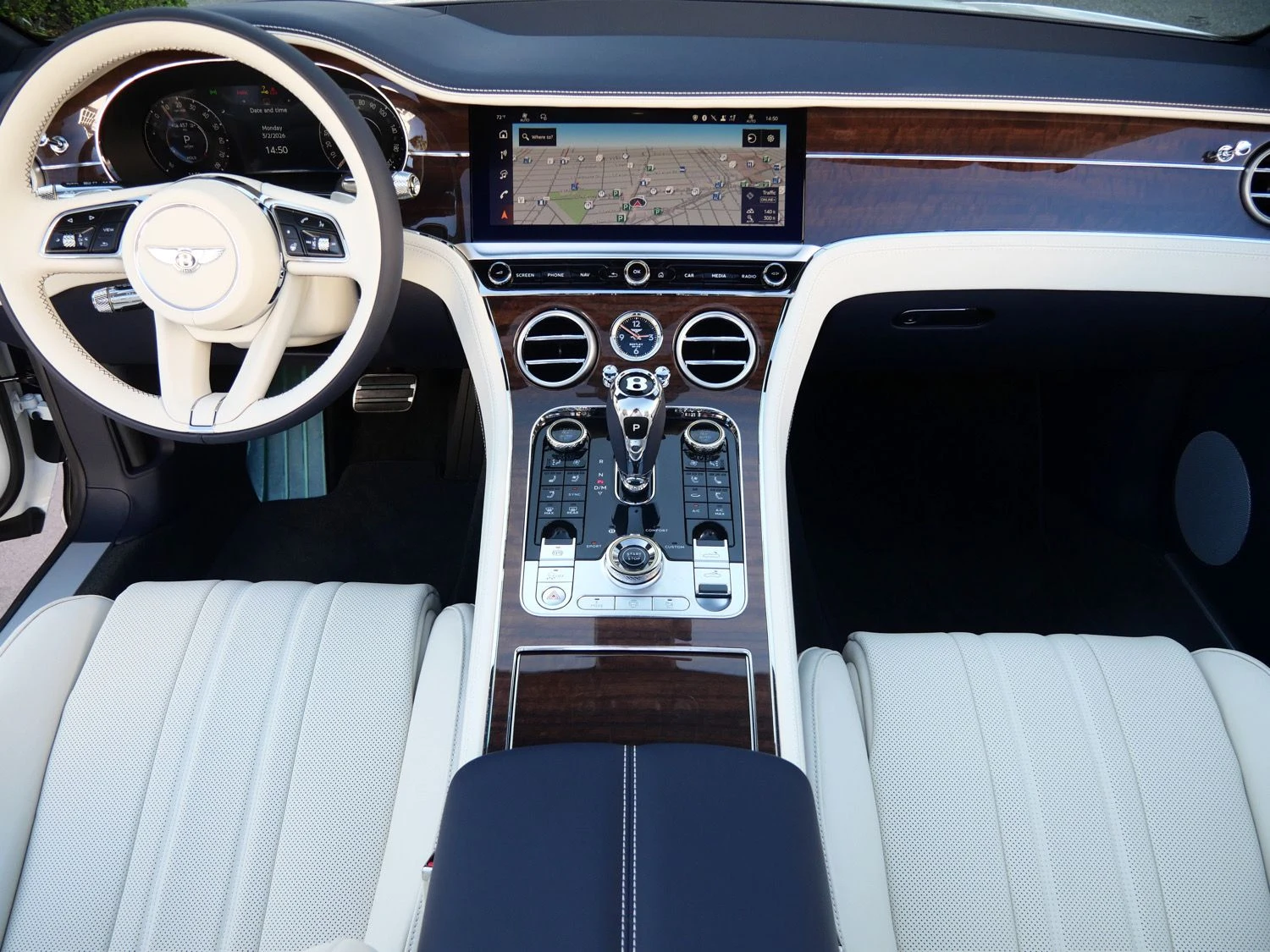 2026 Bentley Continental GTC interior, dashboard, Linen