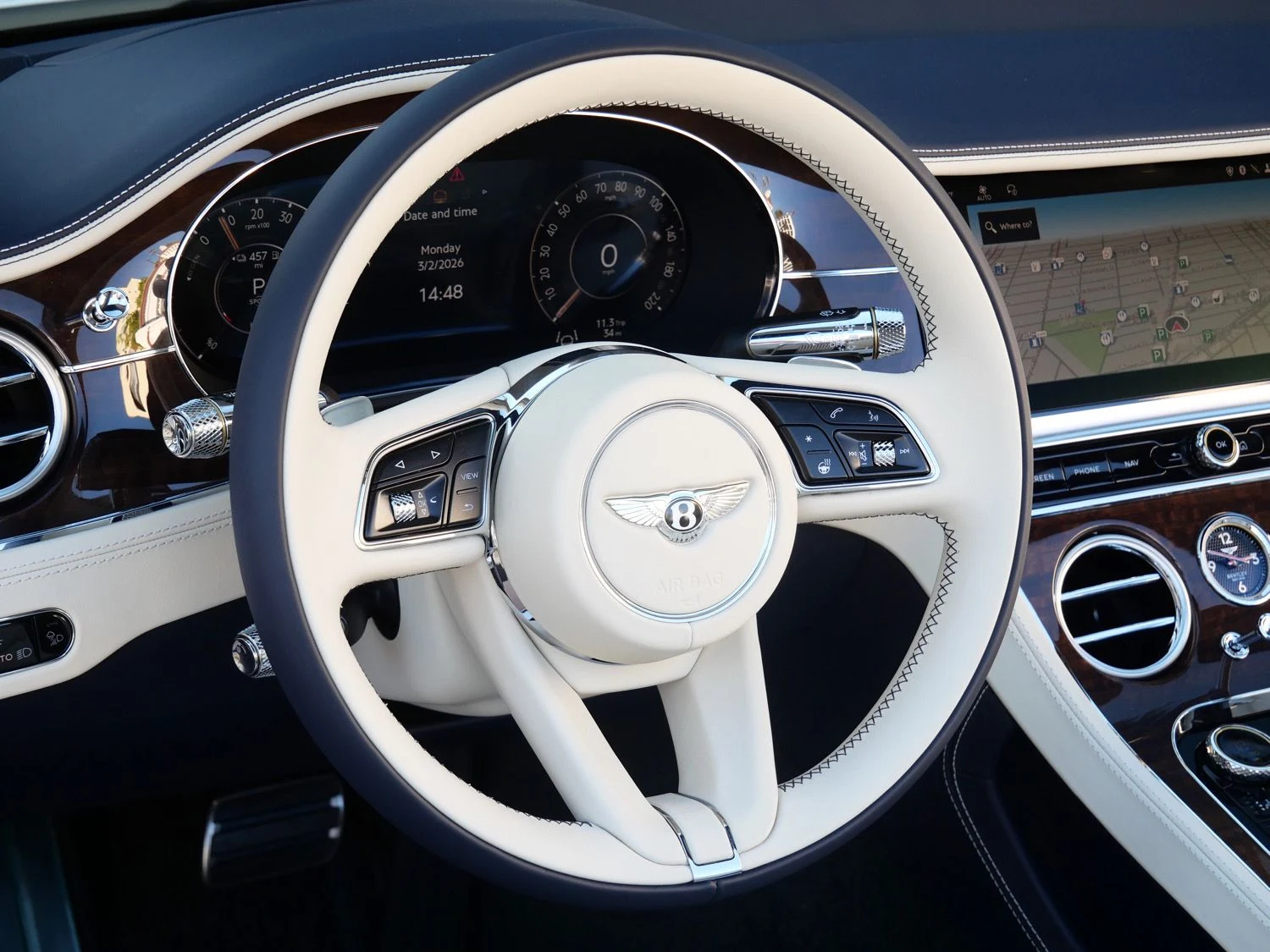 2026 Bentley Continental GTC interior, Linen
