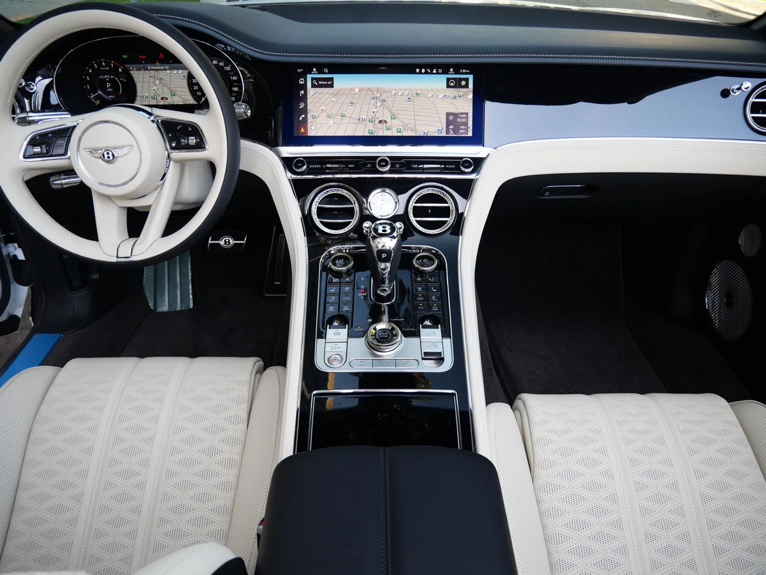2026 Bentley Continental GTC Mulliner interior, dashboard, Linen