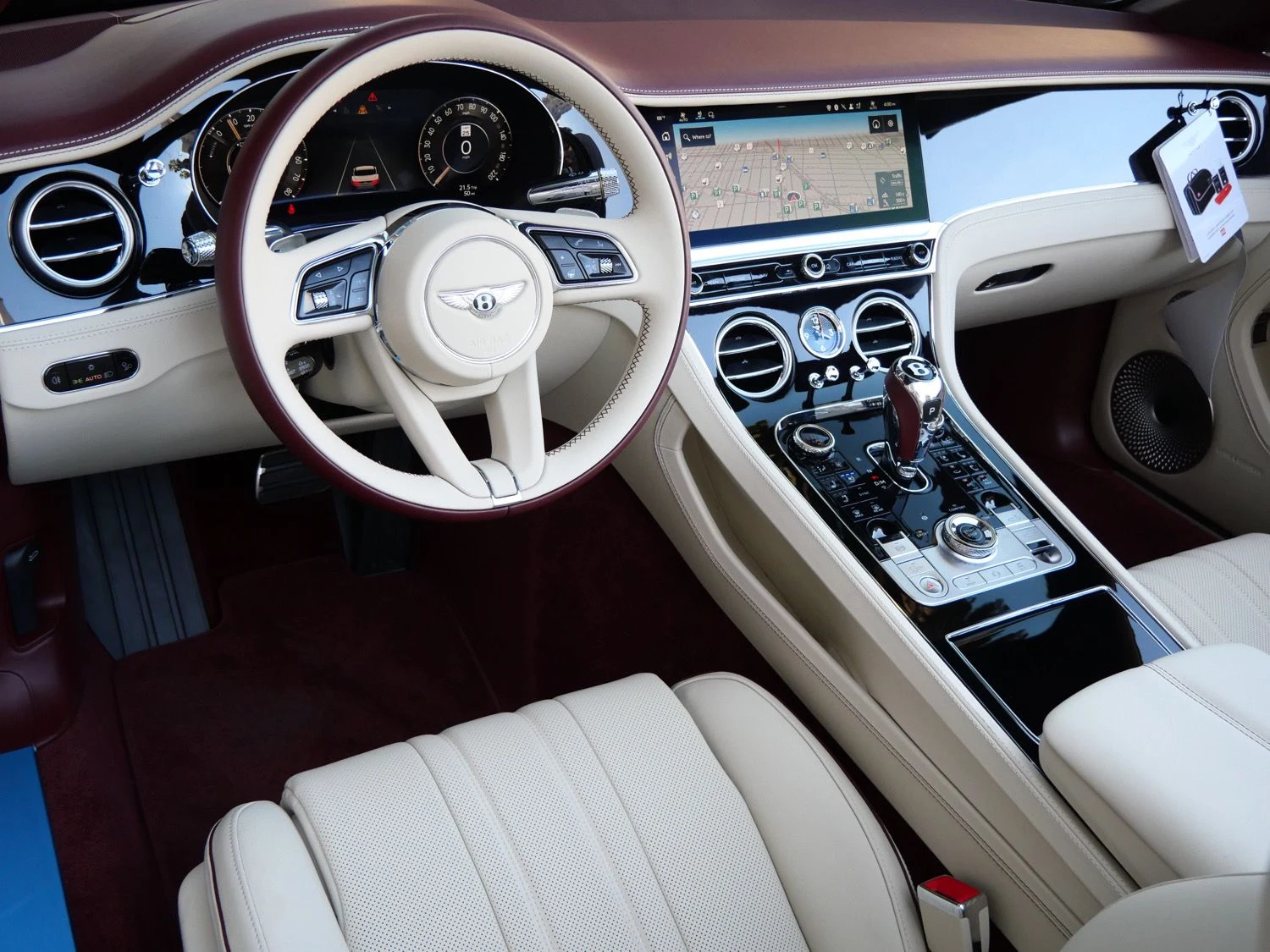 2026 Bentley Continental GTC interior, dashboard, Linen