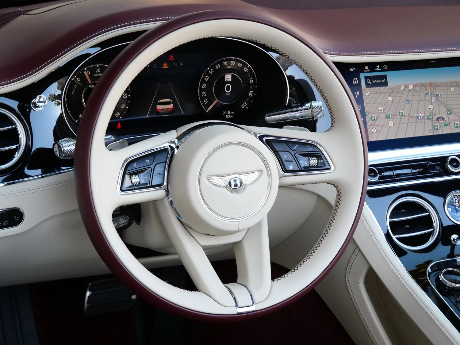 2026 Bentley Continental GTC interior, Linen