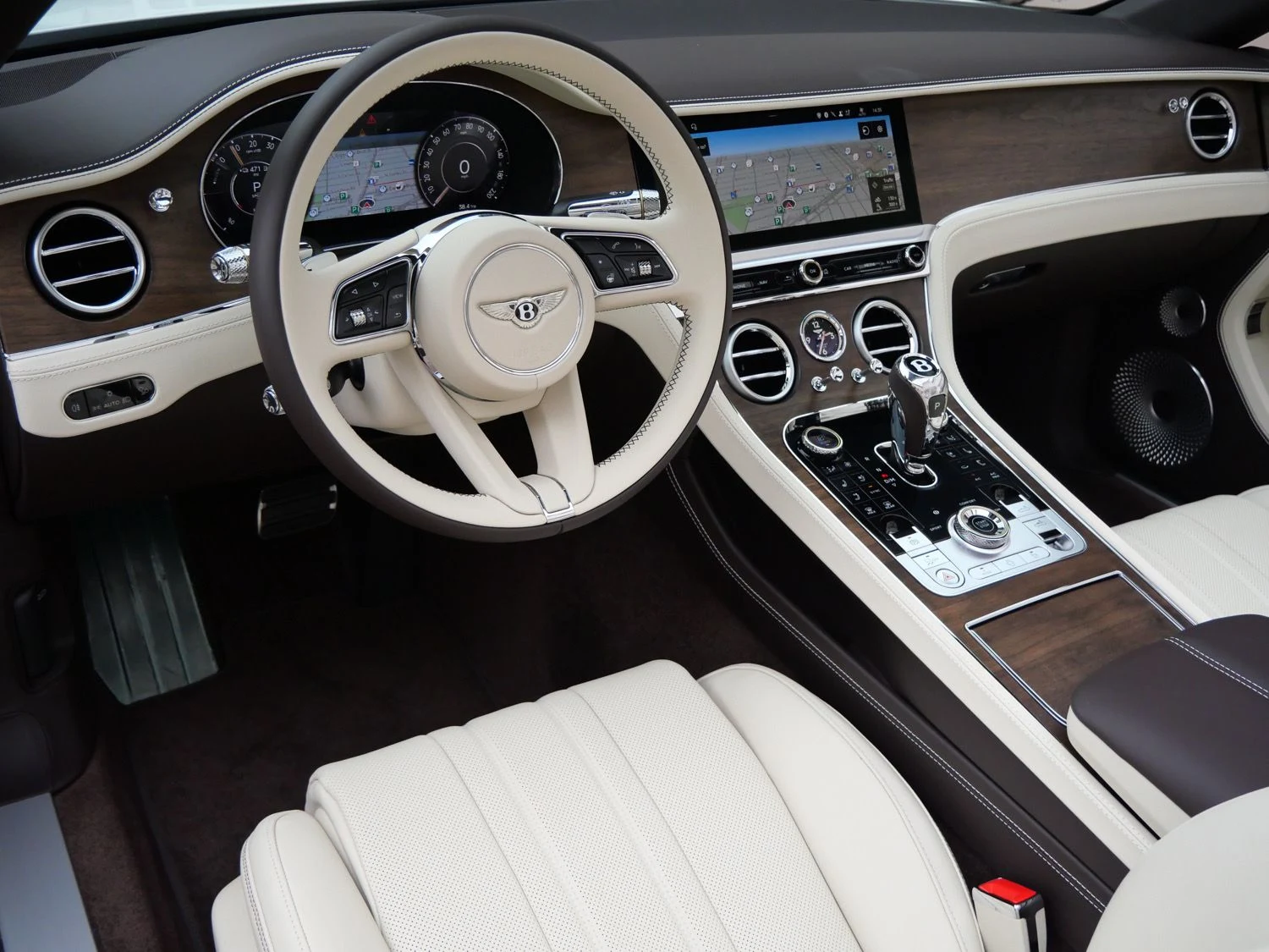 2026 Bentley Continental GTC interior, dashboard, Linen