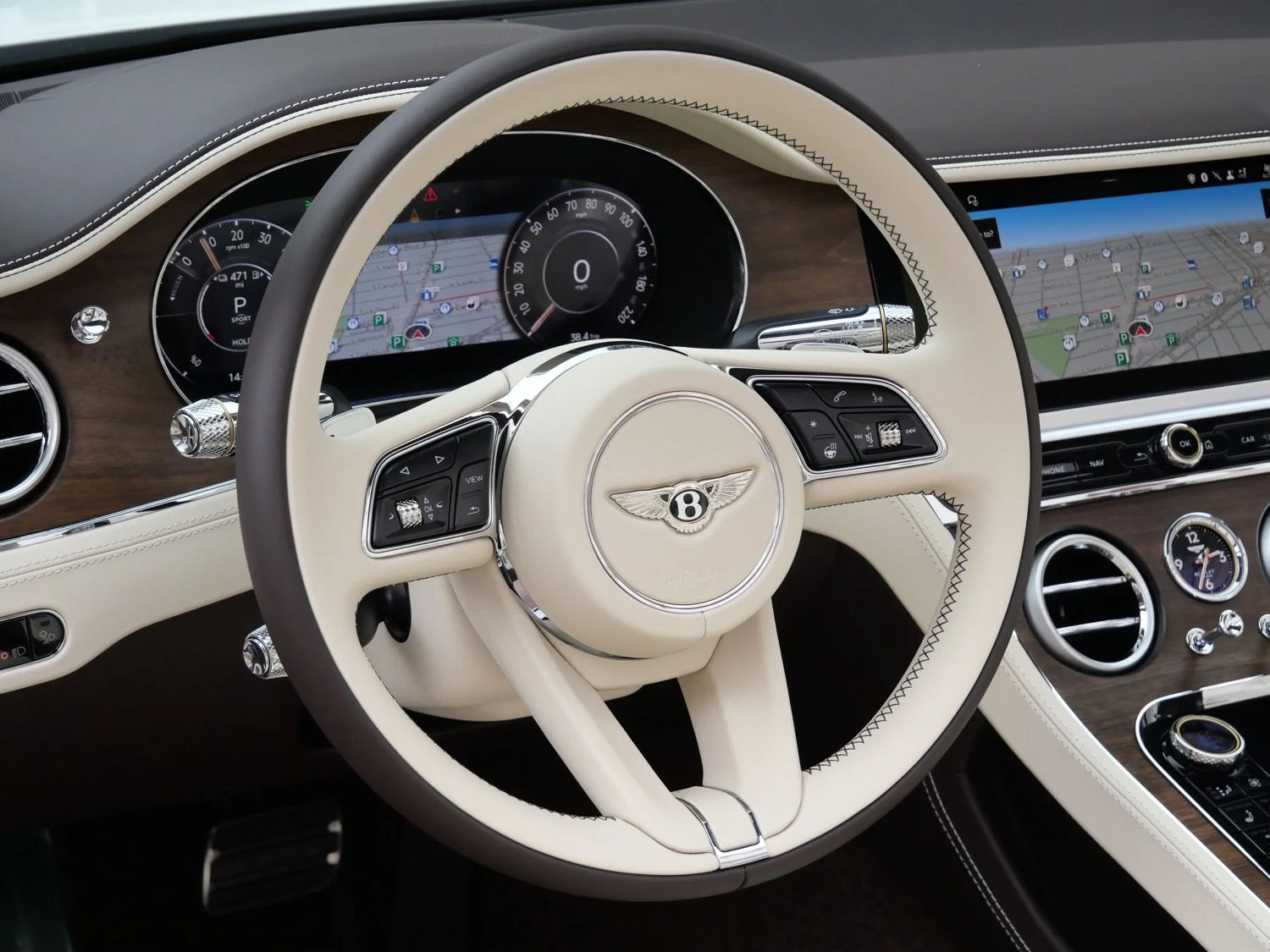 2026 Bentley Continental GTC interior, Linen