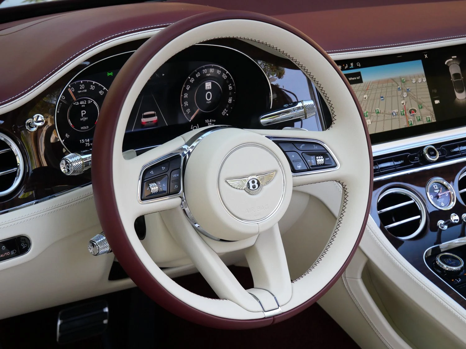 2026 Bentley Continental GTC interior, Linen