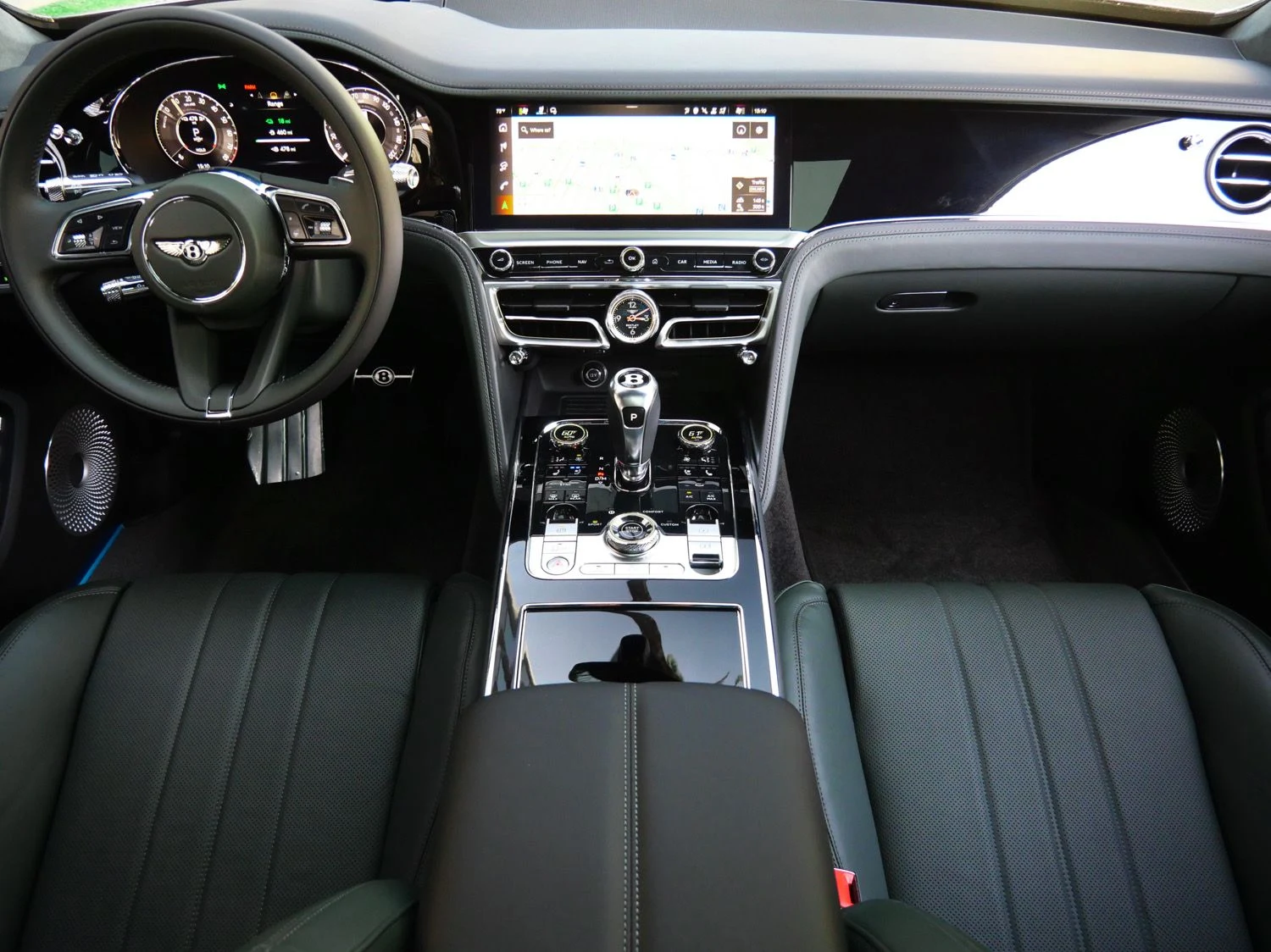 2026 Bentley Flying Spur interior, Cumbrian Green
