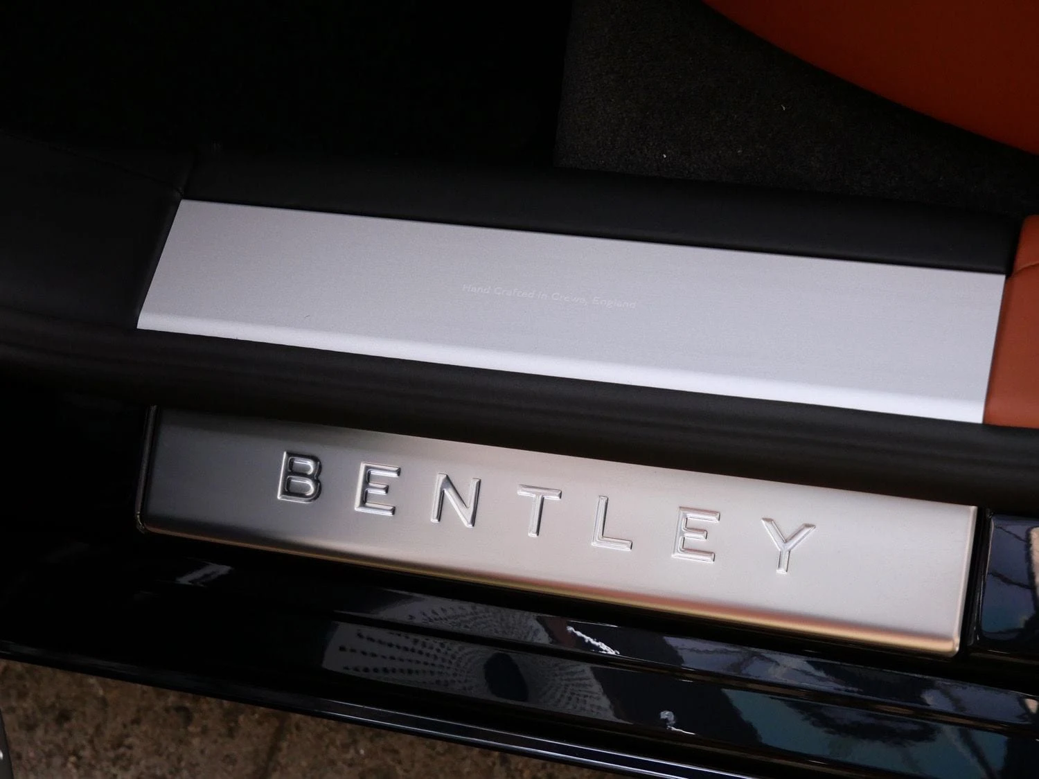 2026 Bentley Flying Spur interior, door sill, Saddle