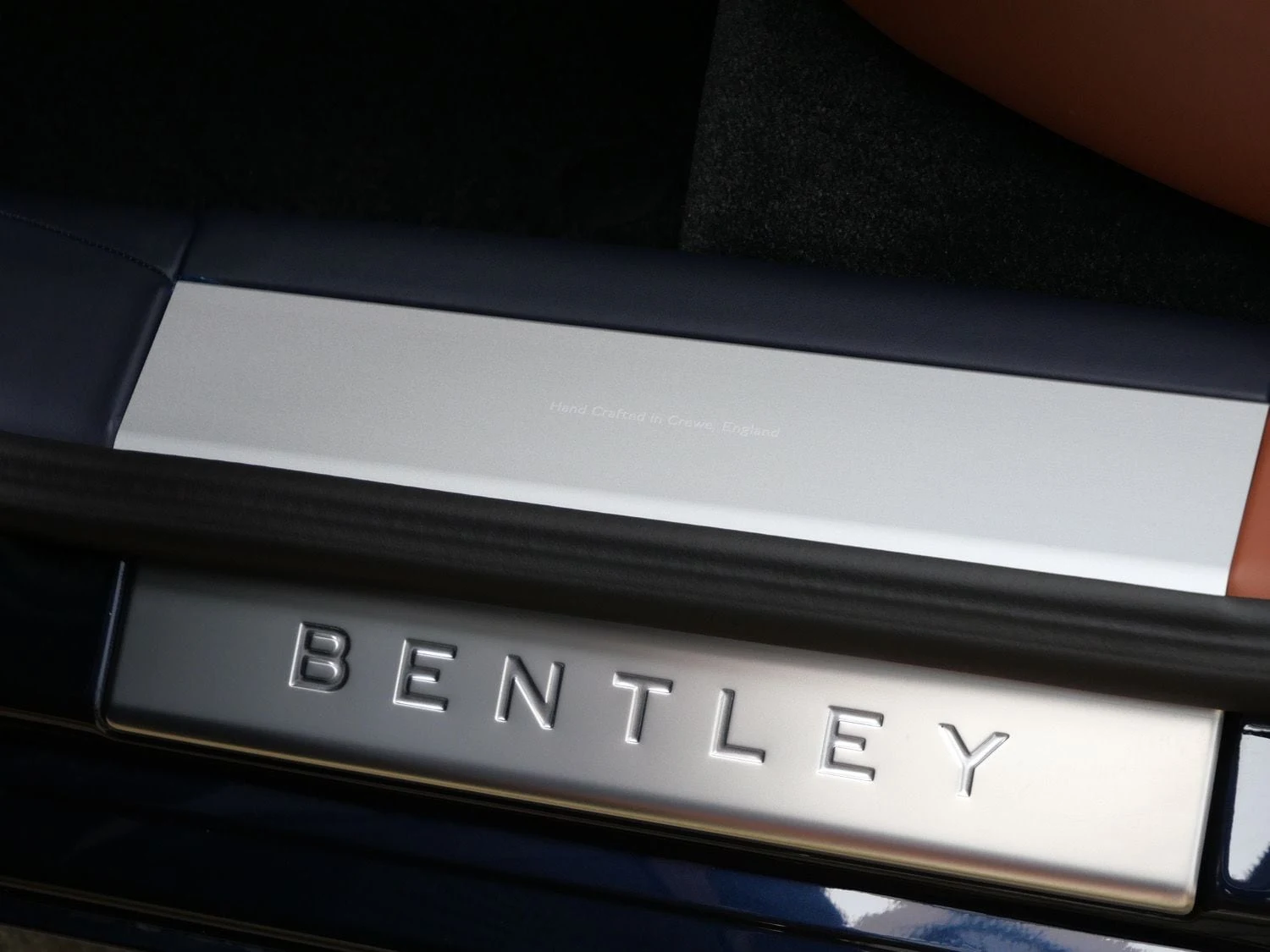 2026 Bentley Flying Spur interior, door sill, Saddle