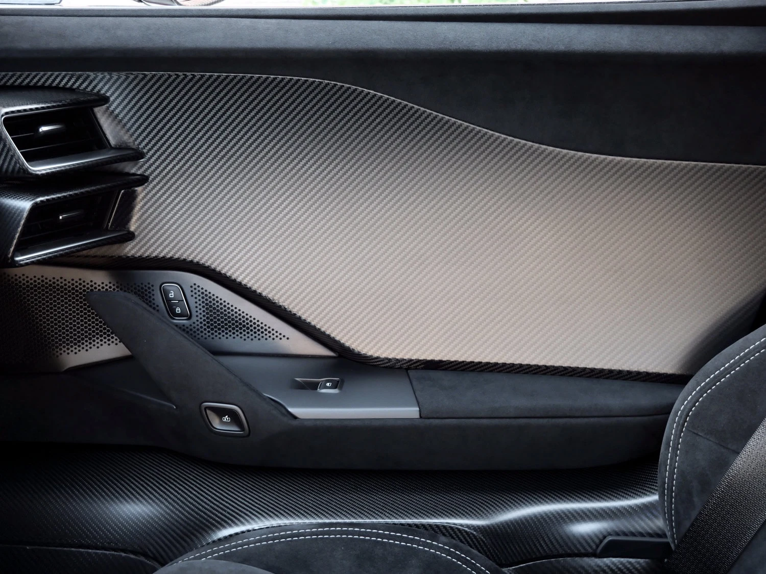 2020 Ford GT Carbon Series interior, door panel, Carbon