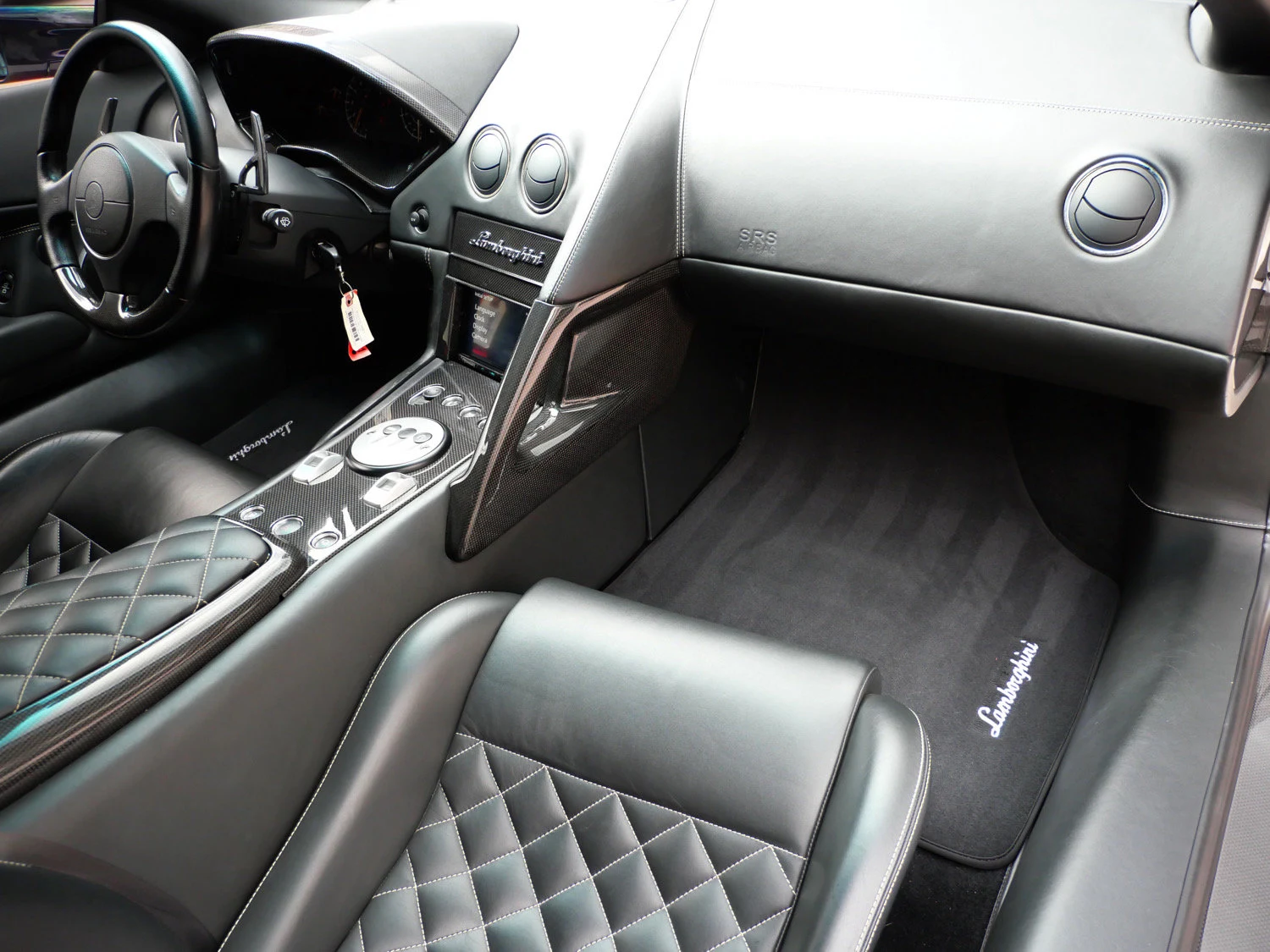 2009 Lamborghini Murciélago LP640 interior, seats, Nero Perseus