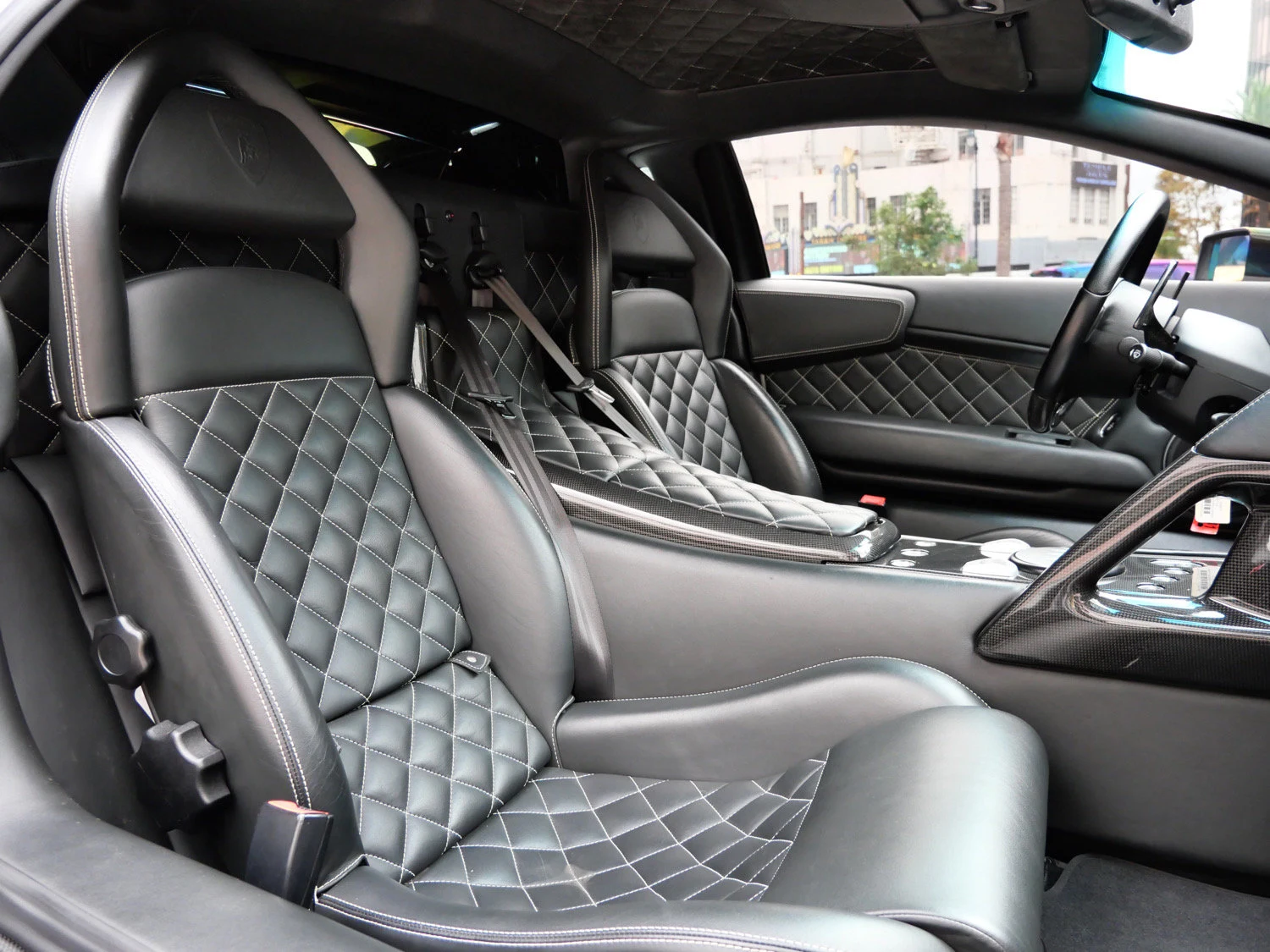 2009 Lamborghini Murciélago LP640 interior, seats, Nero Perseus