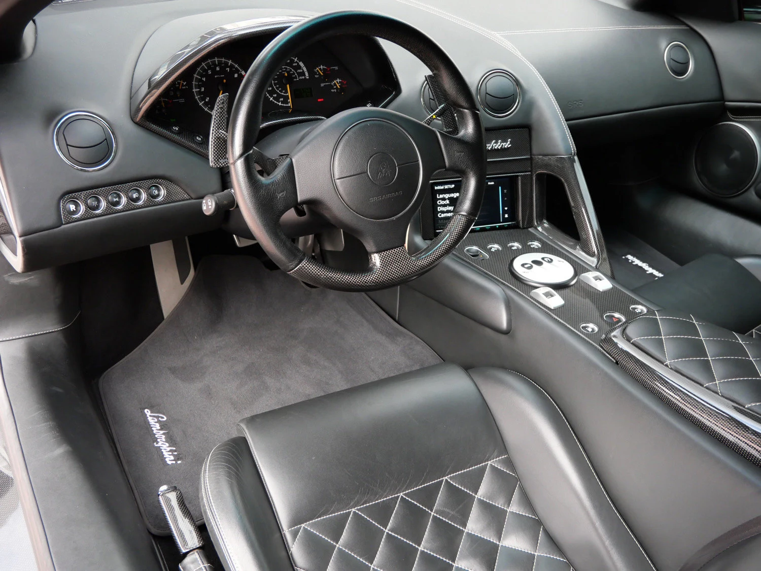 2009 Lamborghini Murciélago LP640 interior, Nero Perseus