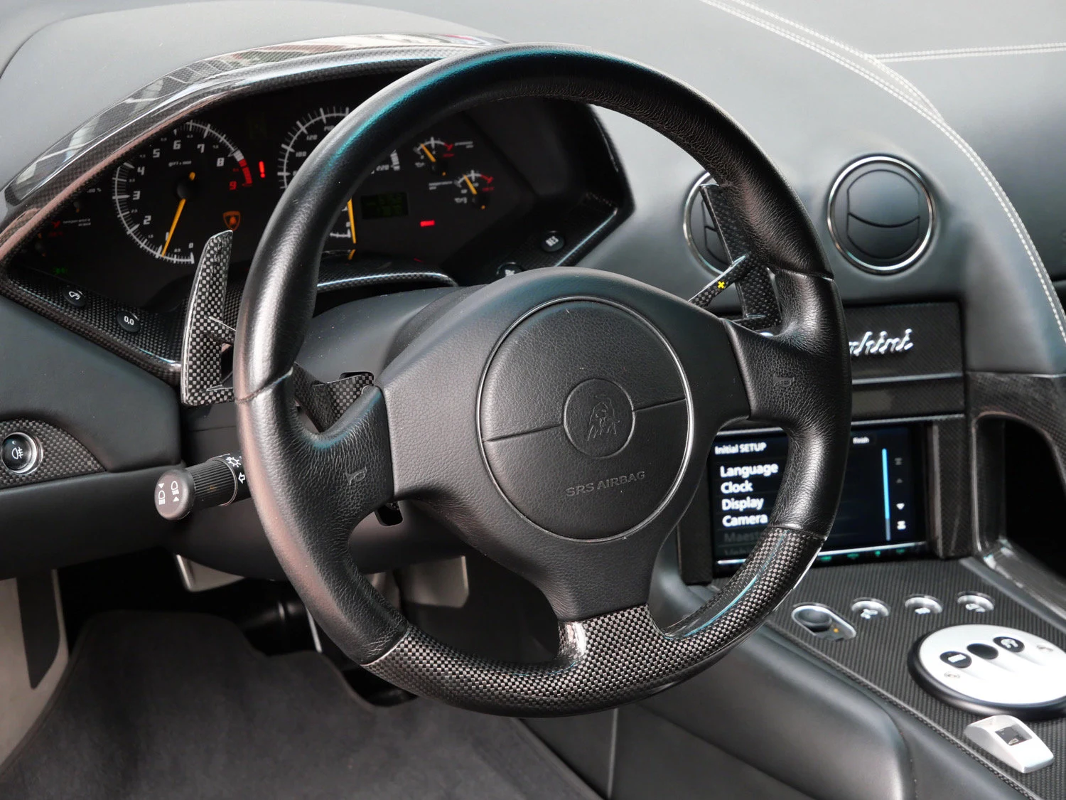 2009 Lamborghini Murciélago LP640 interior, Nero Perseus