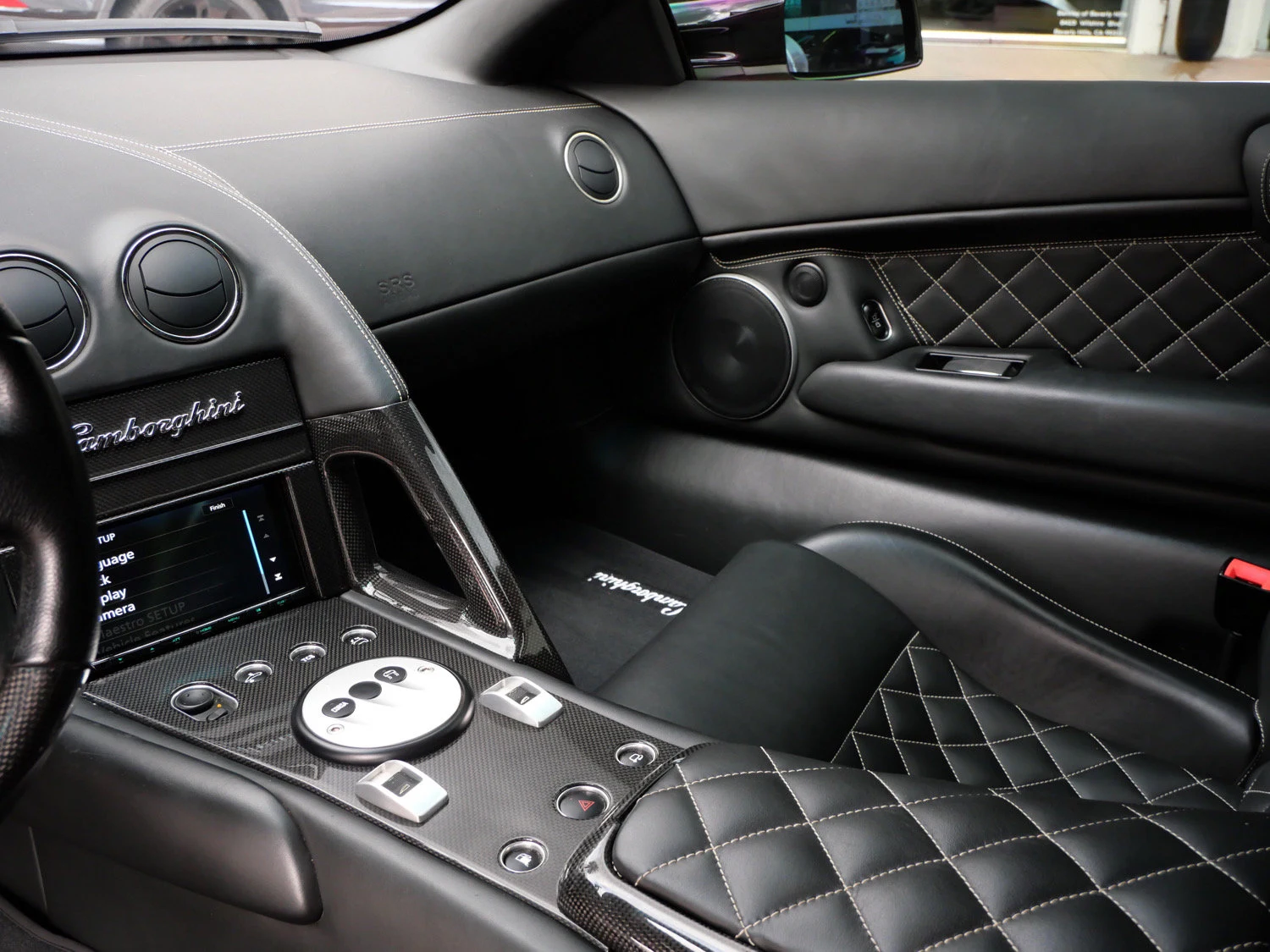 2009 Lamborghini Murciélago LP640 interior, Nero Perseus