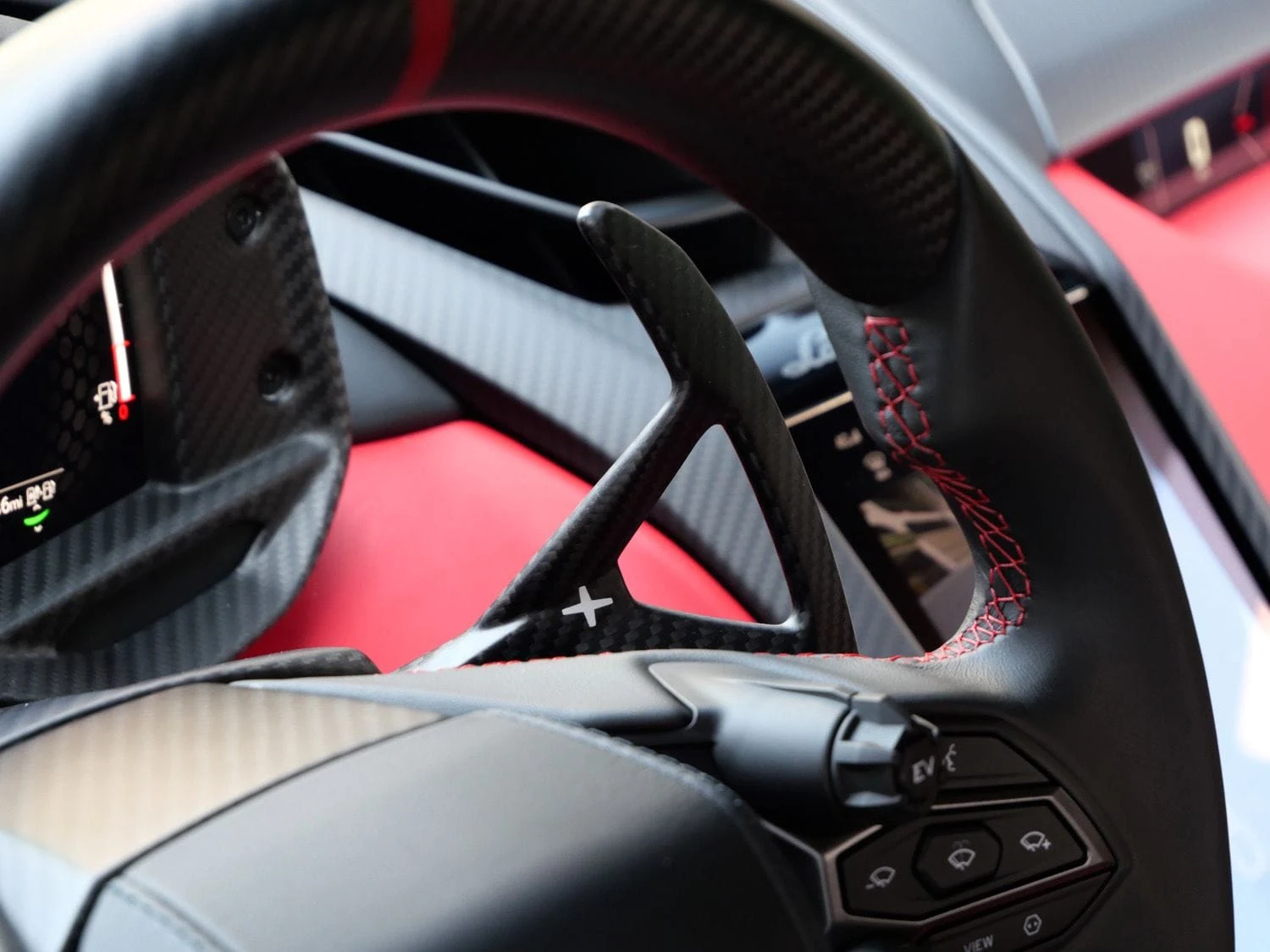 2024 Lamborghini Revuelto interior, steering wheel, Nero Ade