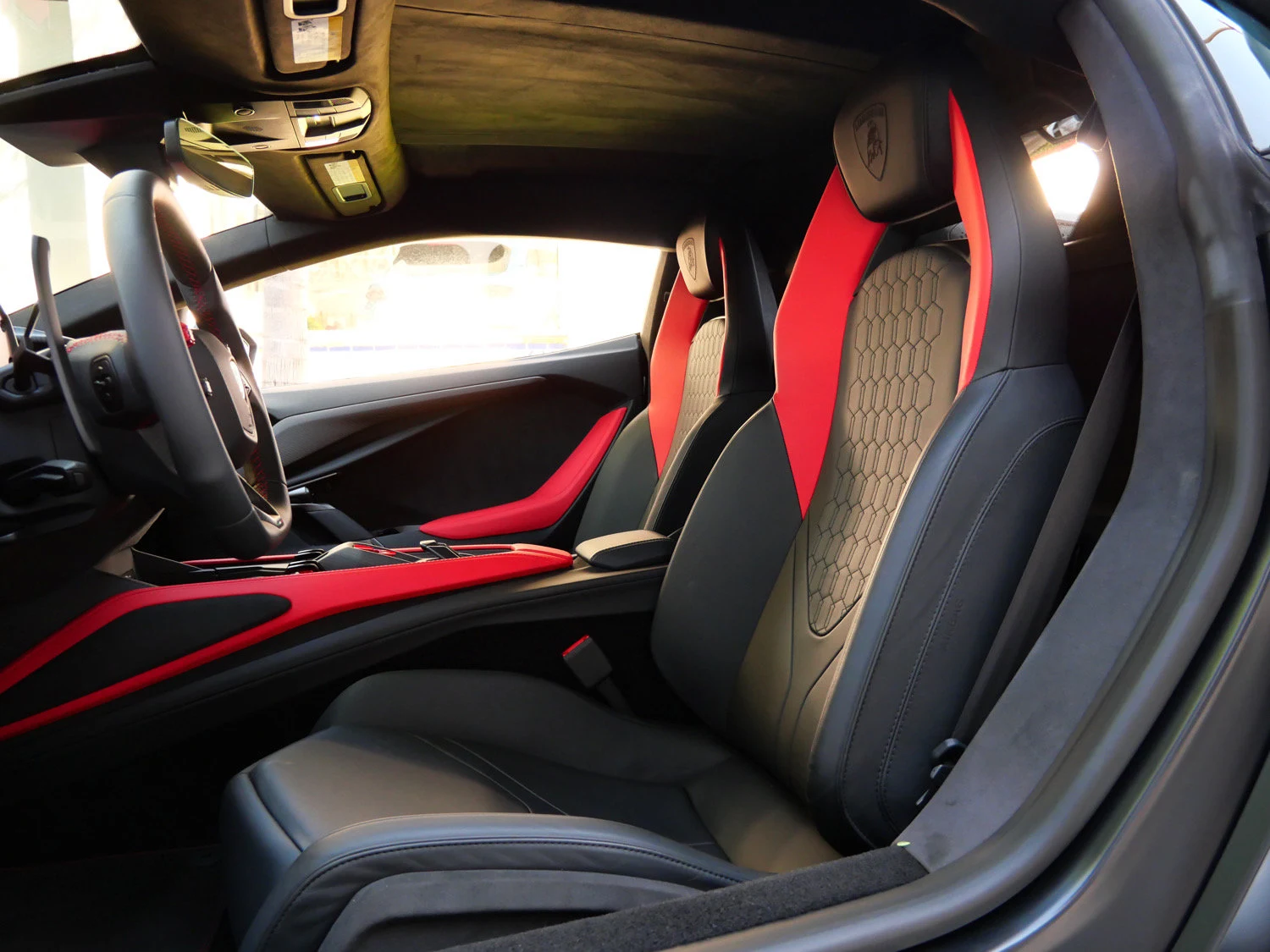 2024 Lamborghini Revuelto interior, seats, Nero Ade