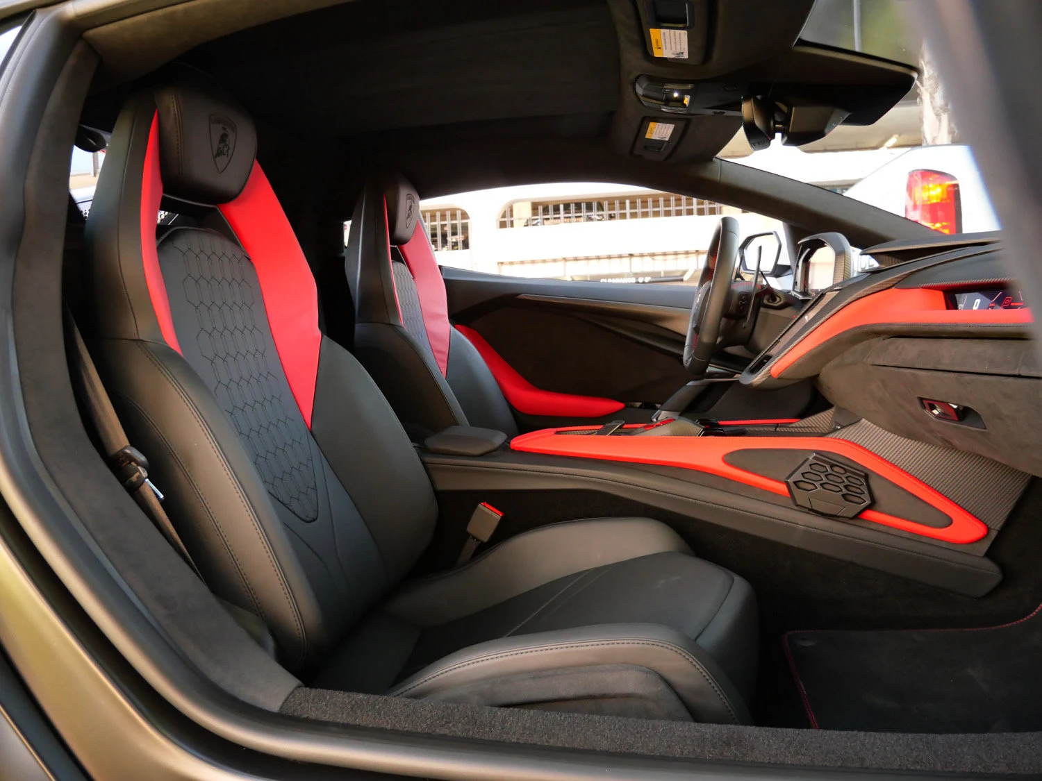 2024 Lamborghini Revuelto interior, seats, Nero Ade