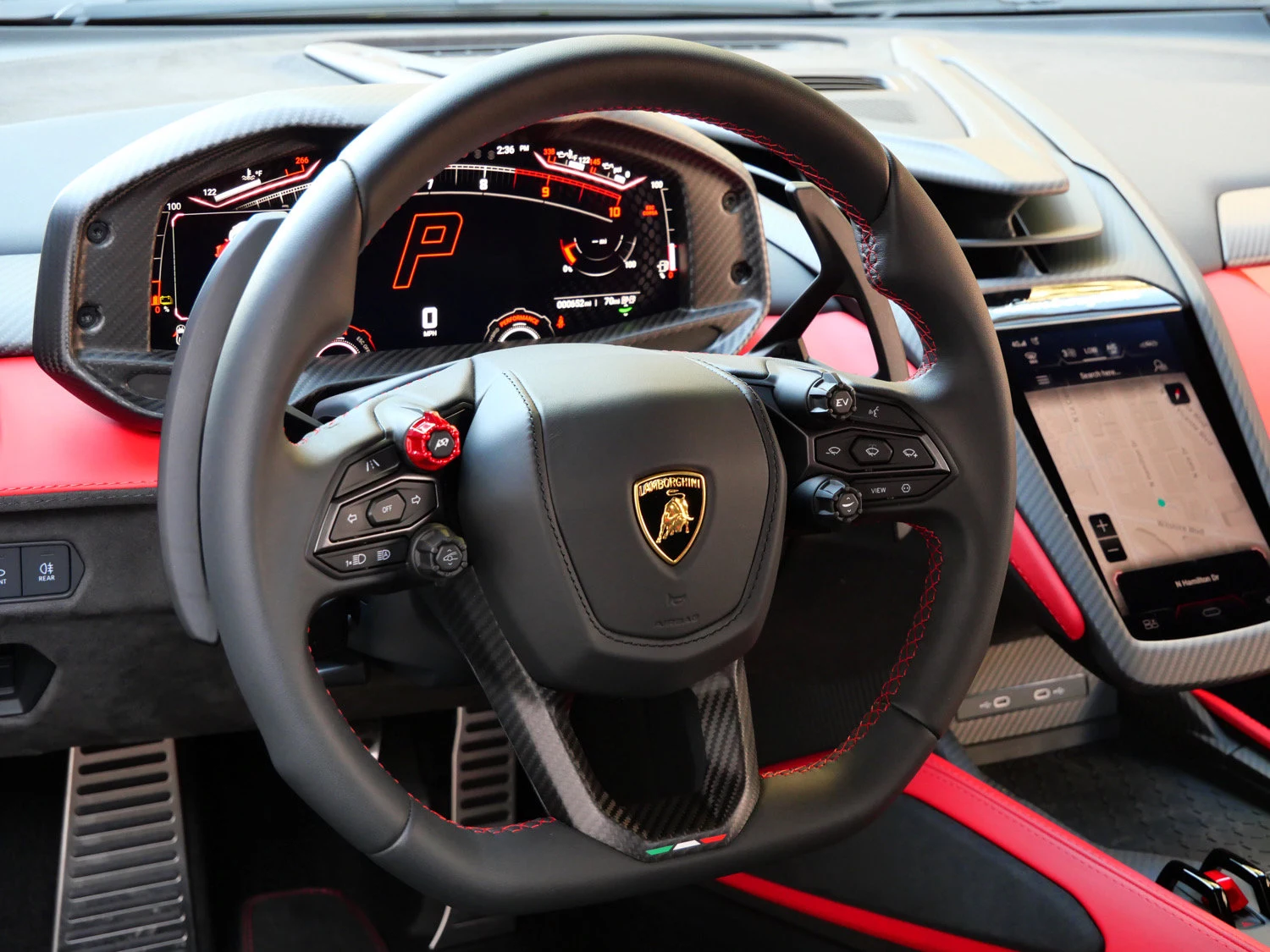 2024 Lamborghini Revuelto interior, Nero Ade