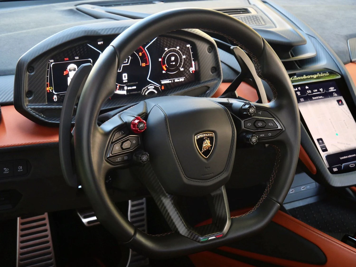 2025 Lamborghini Revuelto interior, Nero Ade