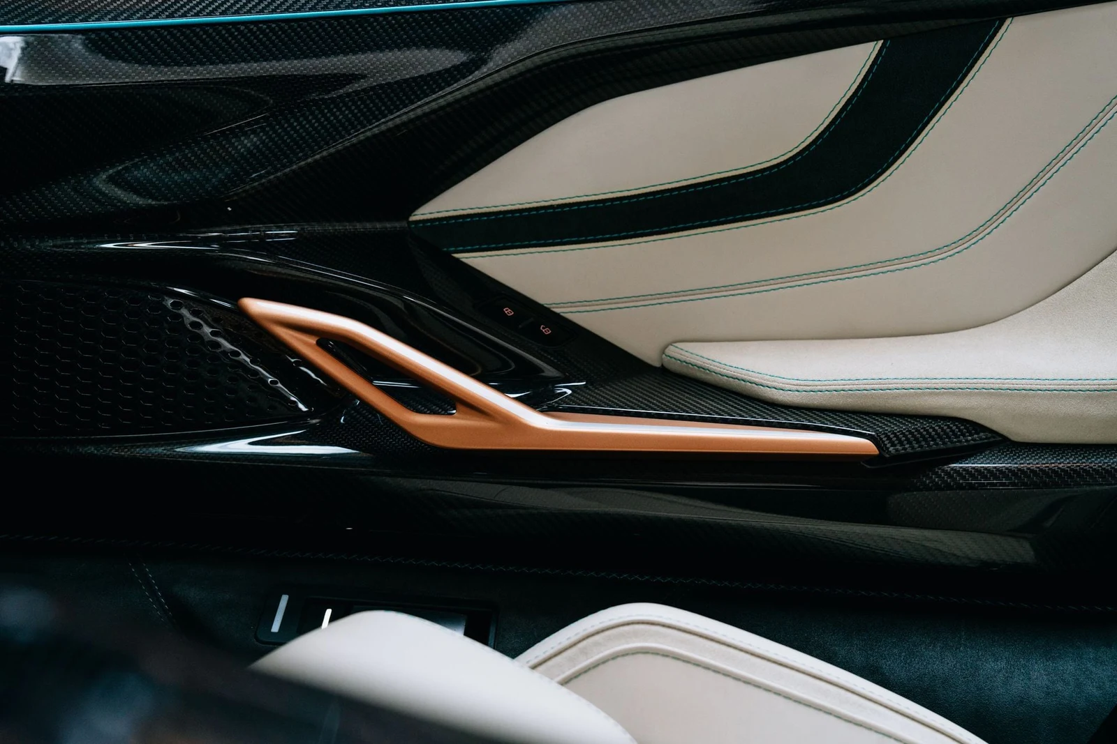 2021 Lamborghini Sián Roadster interior, door panel, Nero Cosmus