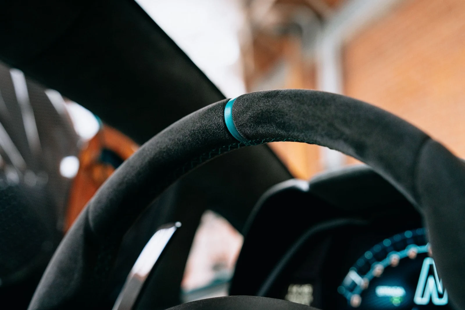2021 Lamborghini Sián Roadster interior, steering wheel, Nero Cosmus