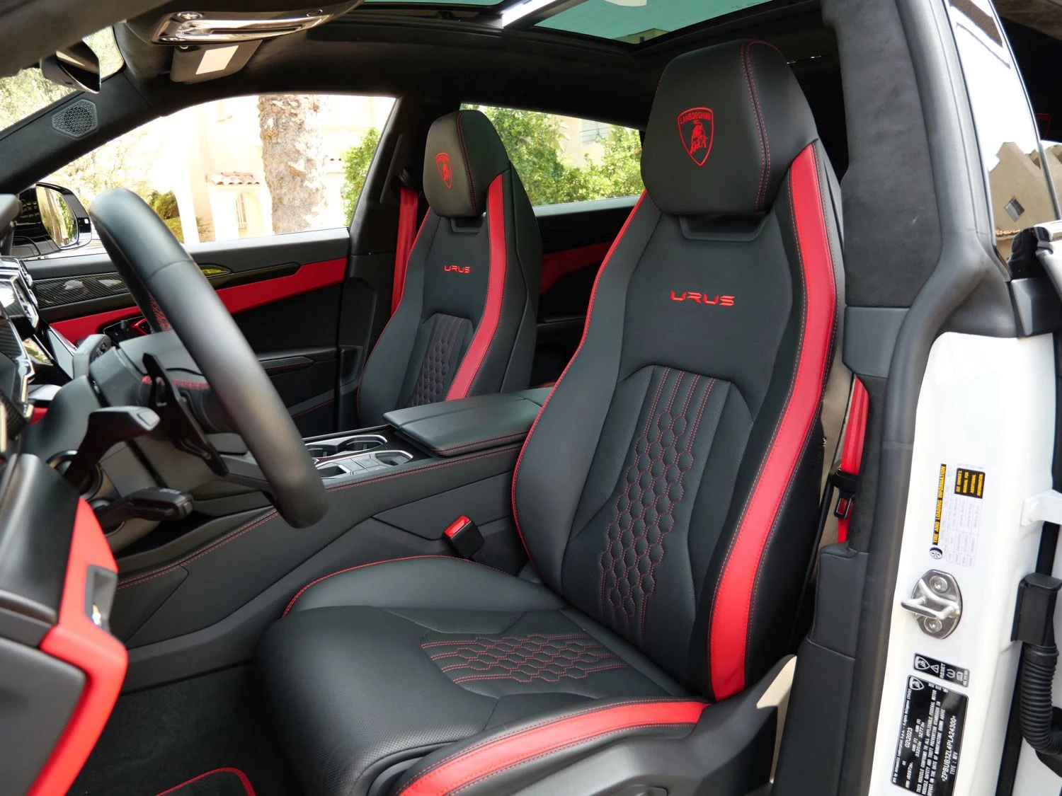 2023 Lamborghini Urus S interior, seats, Nero Ade