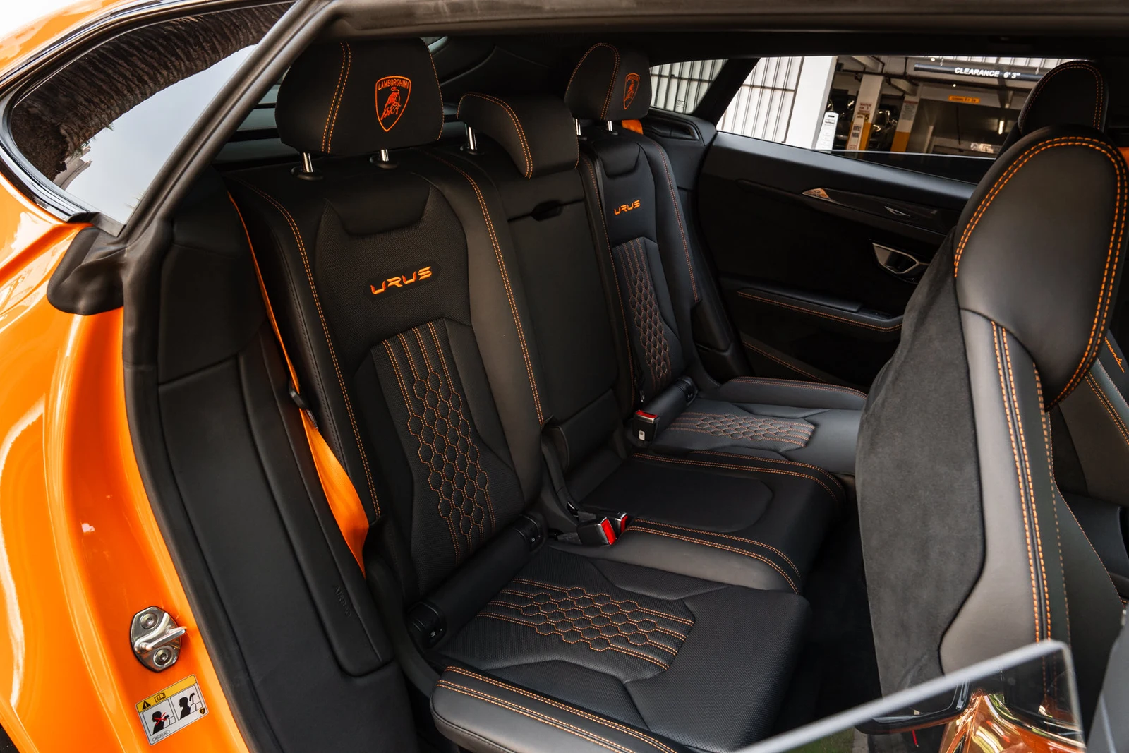 2024 Lamborghini Urus Performante interior, seats, Nero Cosmus/Arancio Leonis