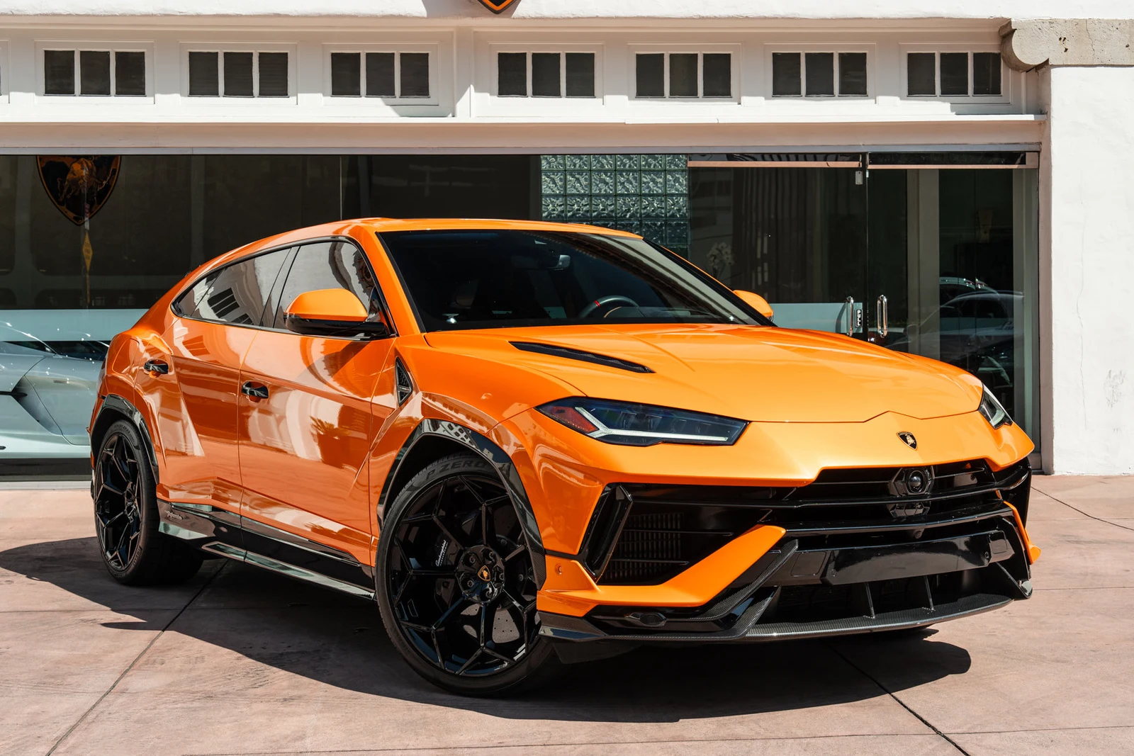 2024 Lamborghini Urus Performante for sale, front three-quarter view, Orange