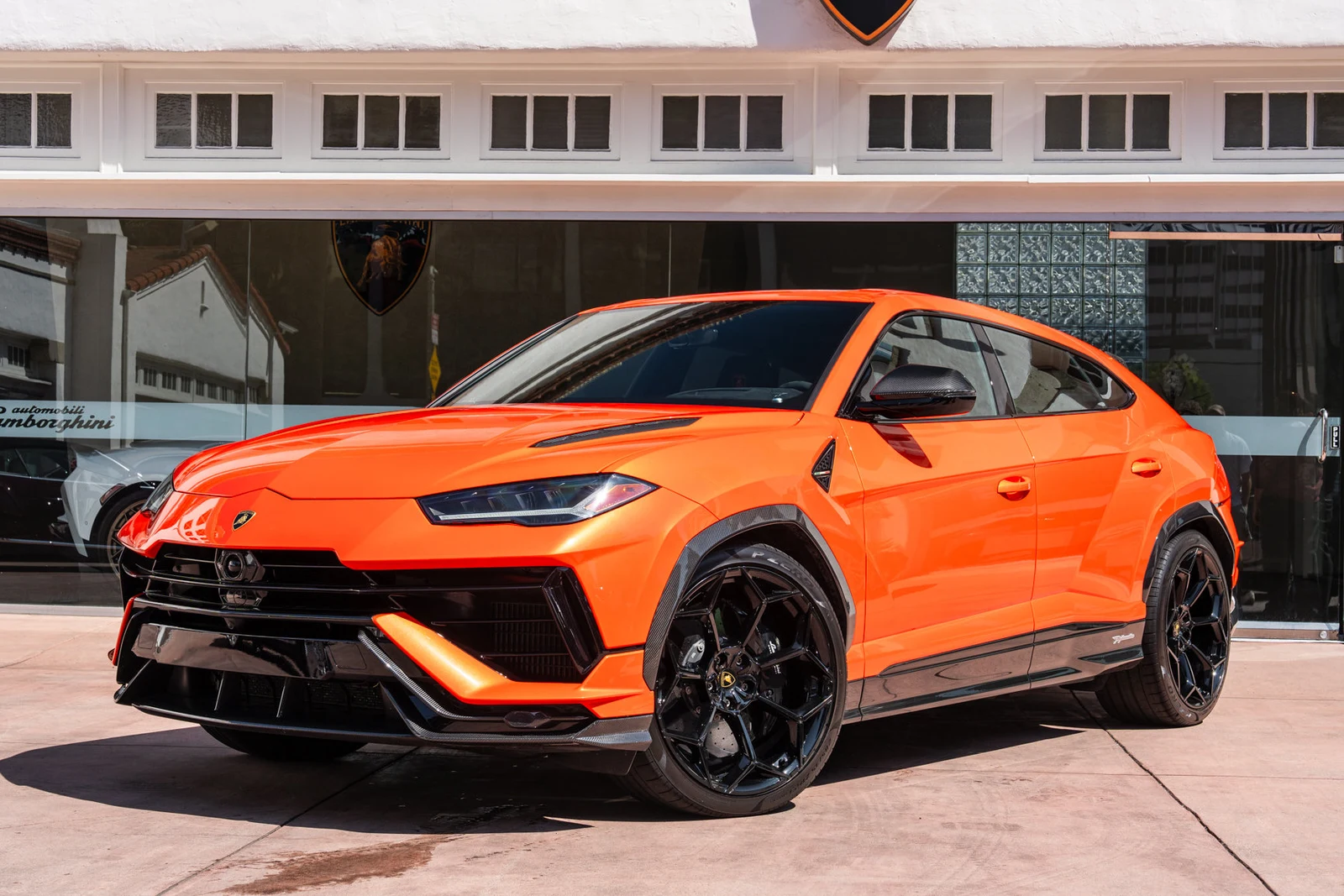 2024 Lamborghini Urus Performante for sale, front three-quarter view, Orange