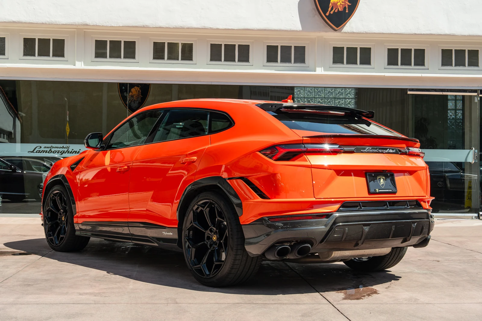 2024 Lamborghini Urus Performante, rear three-quarter view, Orange