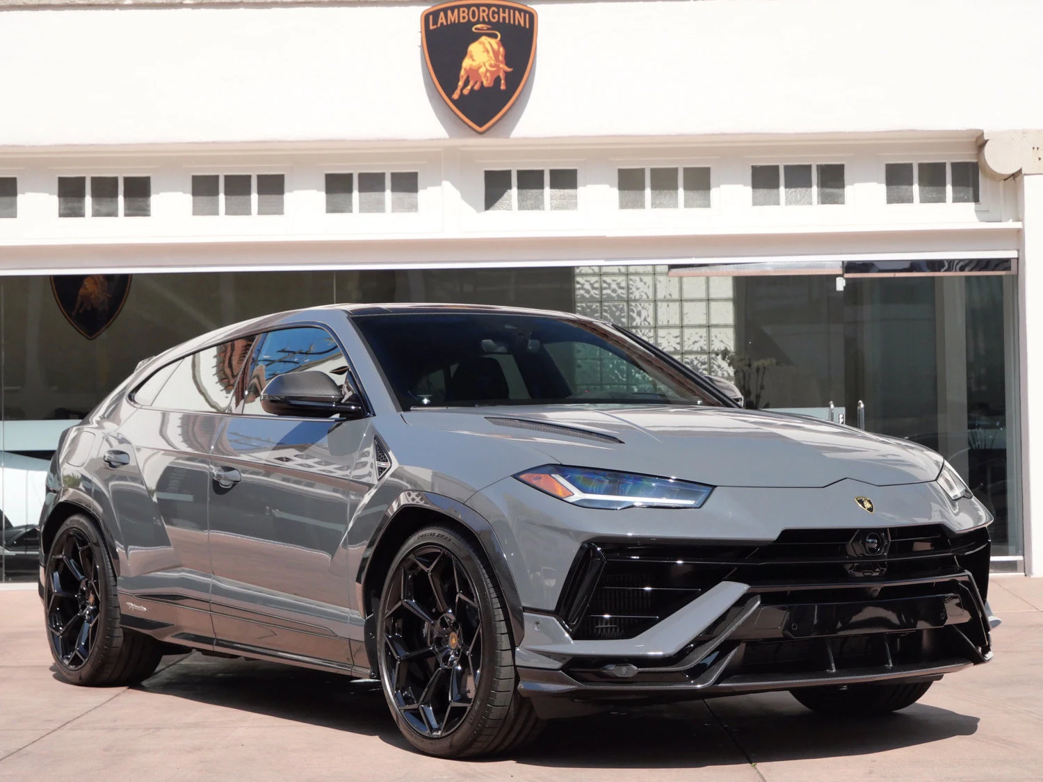 2024 Lamborghini Urus Performante for sale, front three-quarter view, Grey