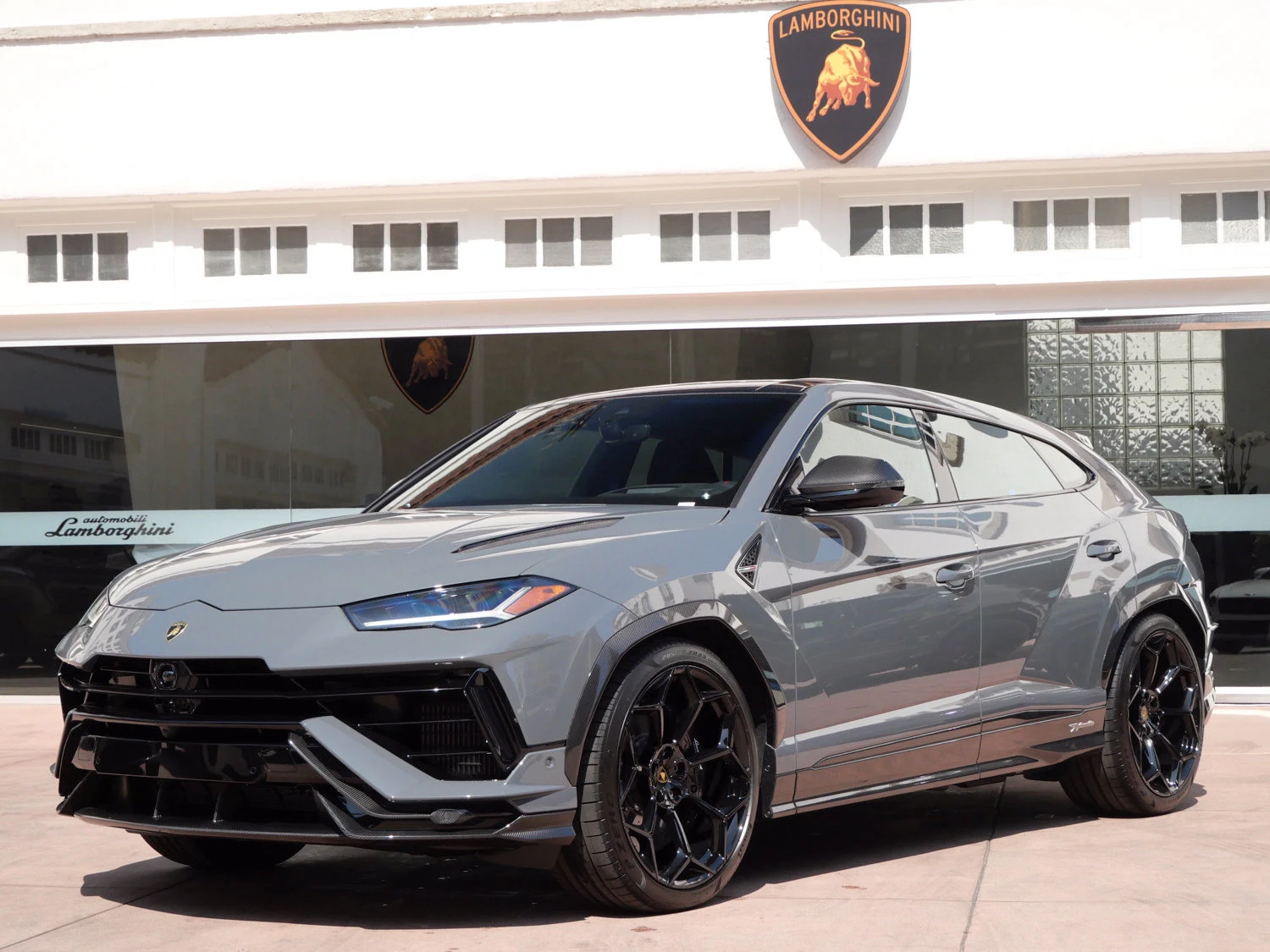 2024 Lamborghini Urus Performante for sale, front three-quarter view, Grey