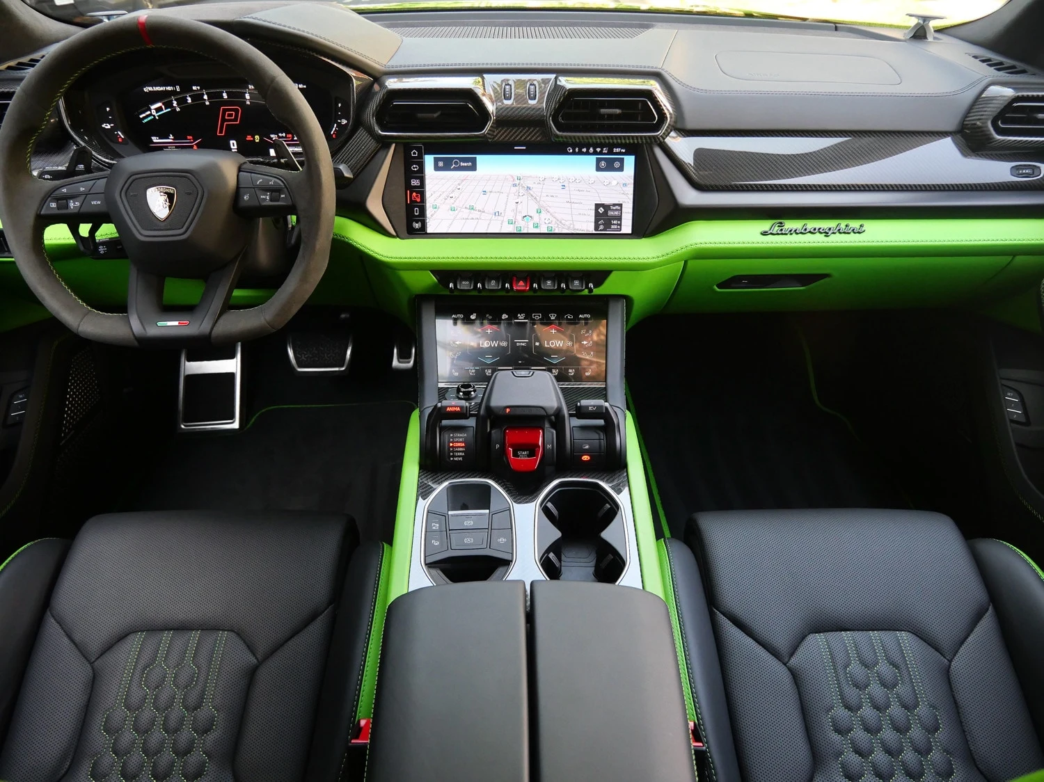 2026 Lamborghini Urus SE interior, dashboard, Nero Ade