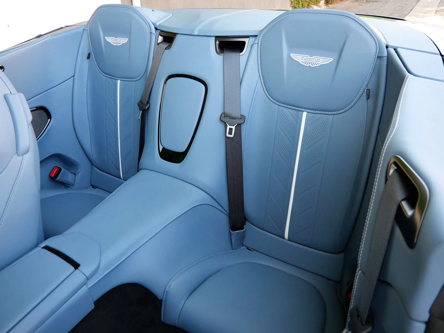 2026 Aston Martin DB12 S Volante interior, seats, Arctic Blue - Semi Aniline(Rc0