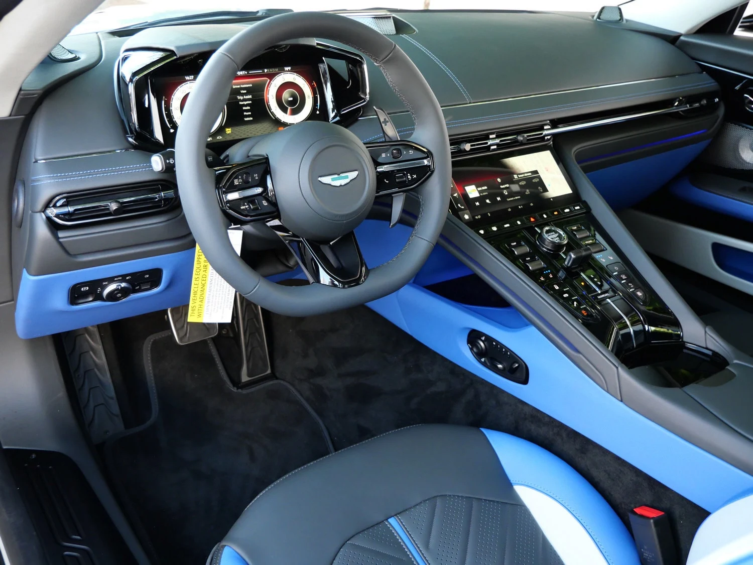 2026 Aston Martin DB12 S interior, dashboard, Phantom Grey - Semi Aniline