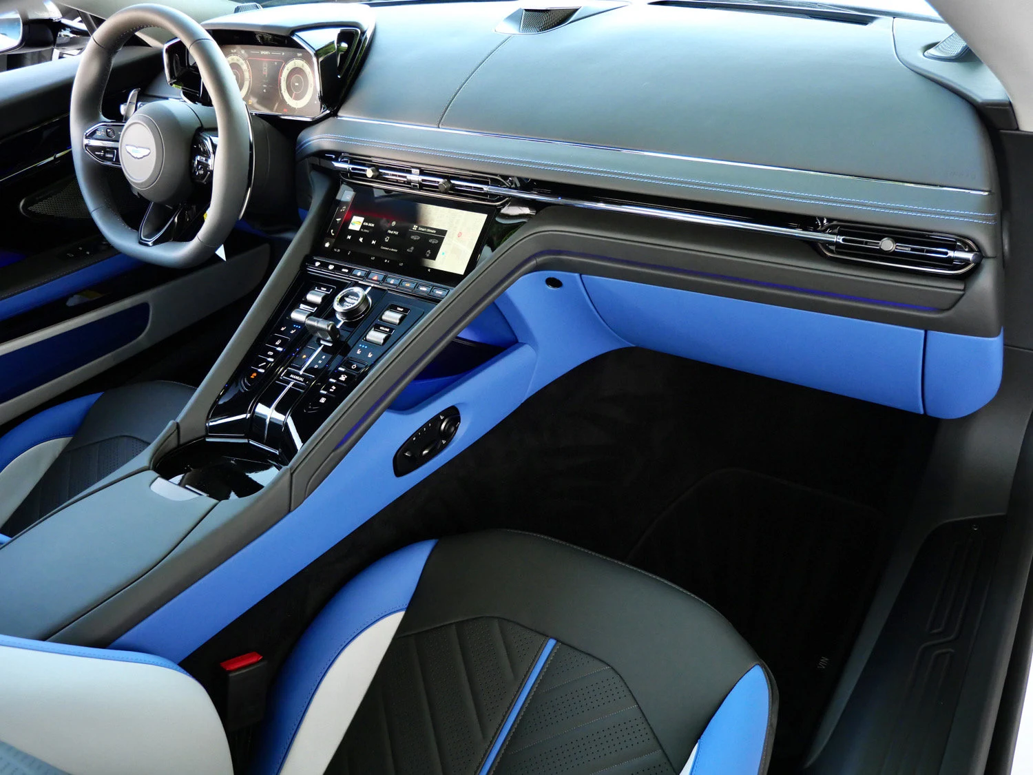 2026 Aston Martin DB12 S interior, Phantom Grey - Semi Aniline