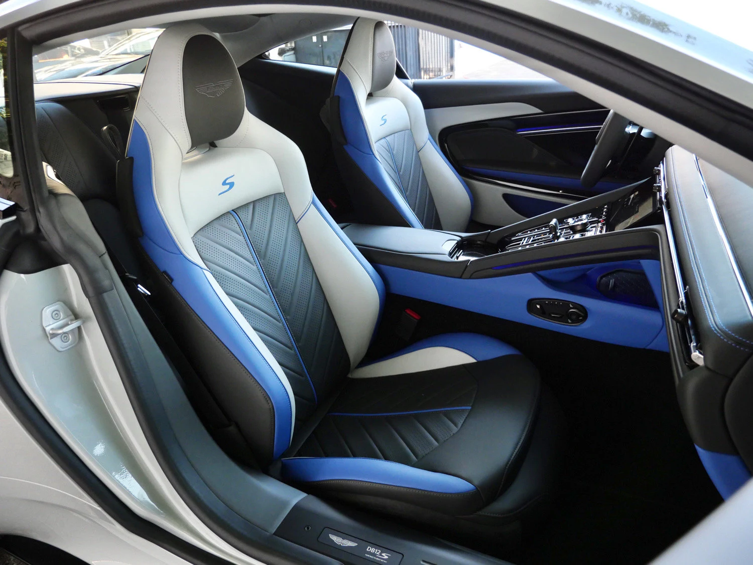 2026 Aston Martin DB12 S interior, seats, Phantom Grey - Semi Aniline