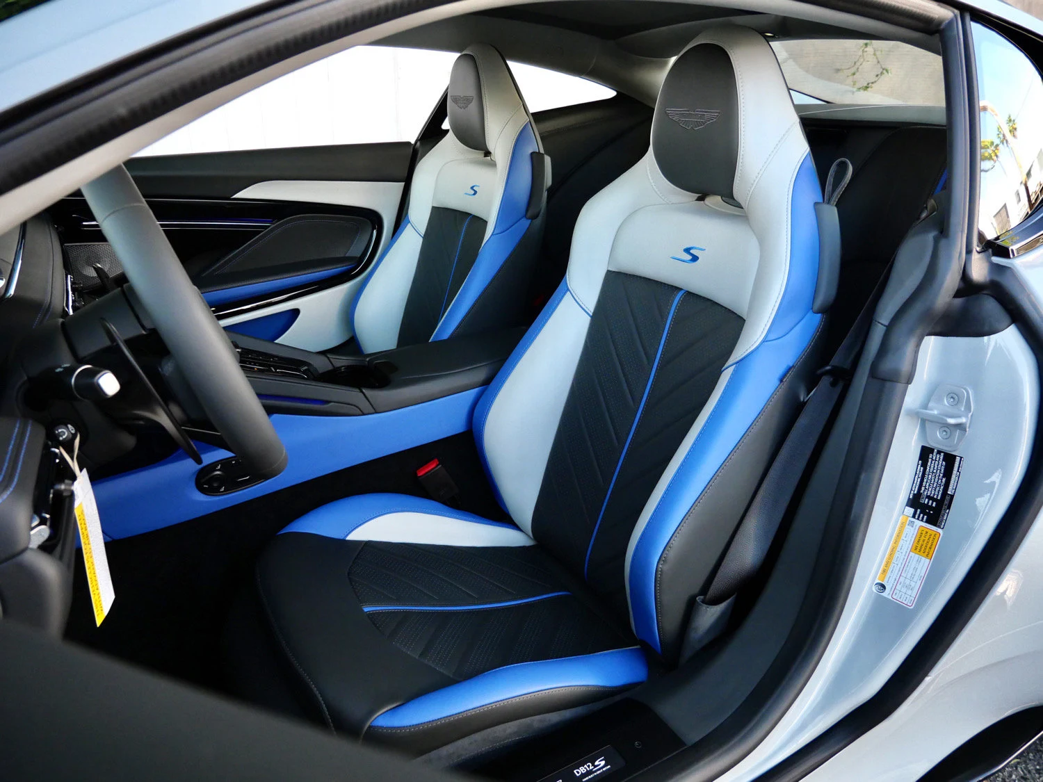 2026 Aston Martin DB12 S interior, seats, Phantom Grey - Semi Aniline