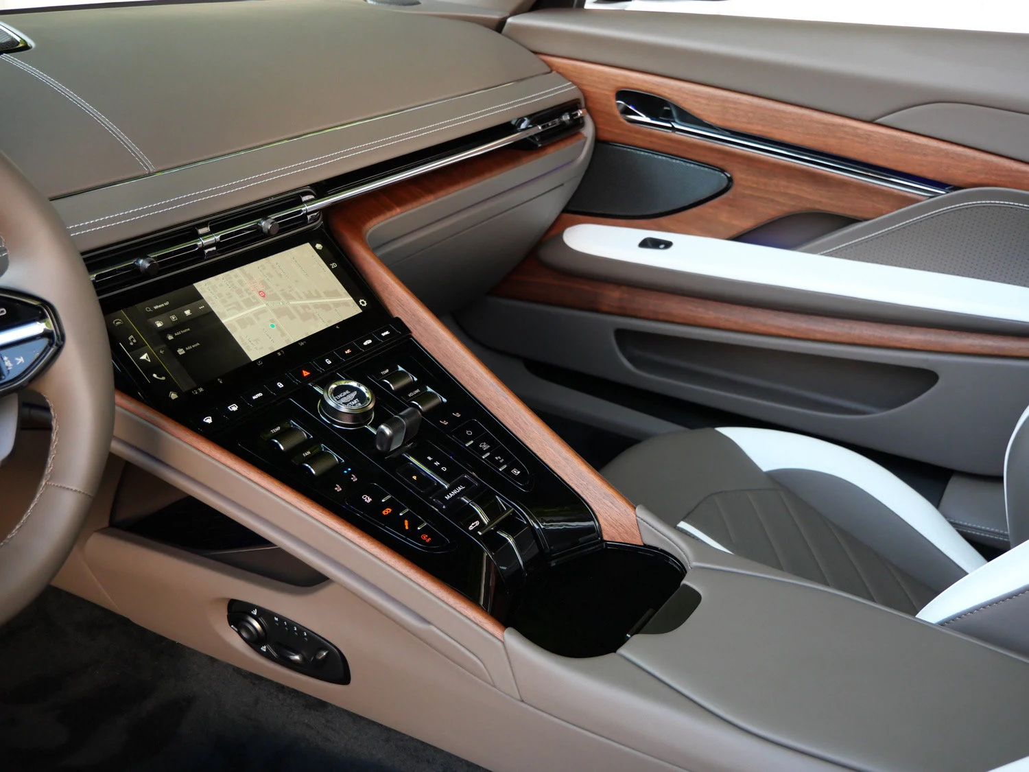 2026 Aston Martin DB12 S Volante interior, Bison Brown - Semi Aniline