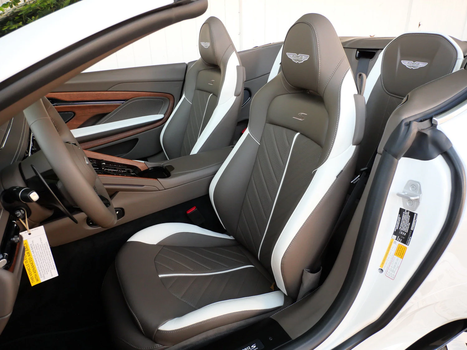 2026 Aston Martin DB12 S Volante interior, seats, Bison Brown - Semi Aniline