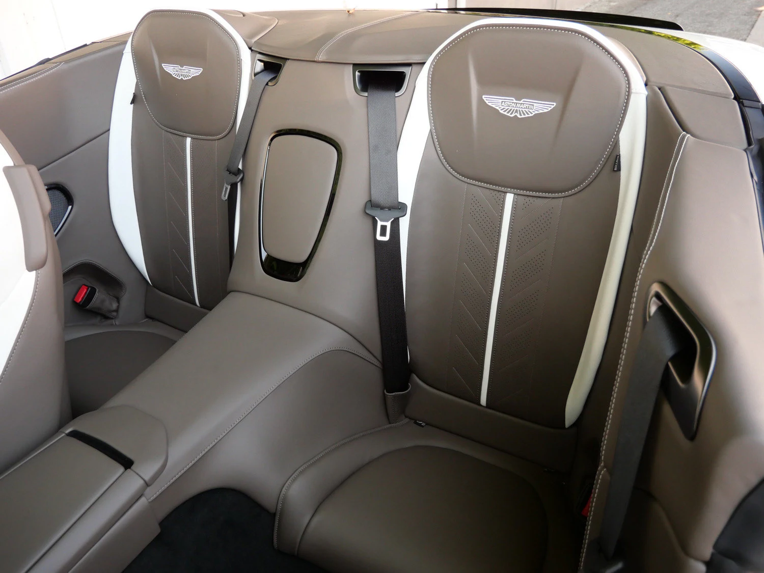 2026 Aston Martin DB12 S Volante interior, seats, Bison Brown - Semi Aniline