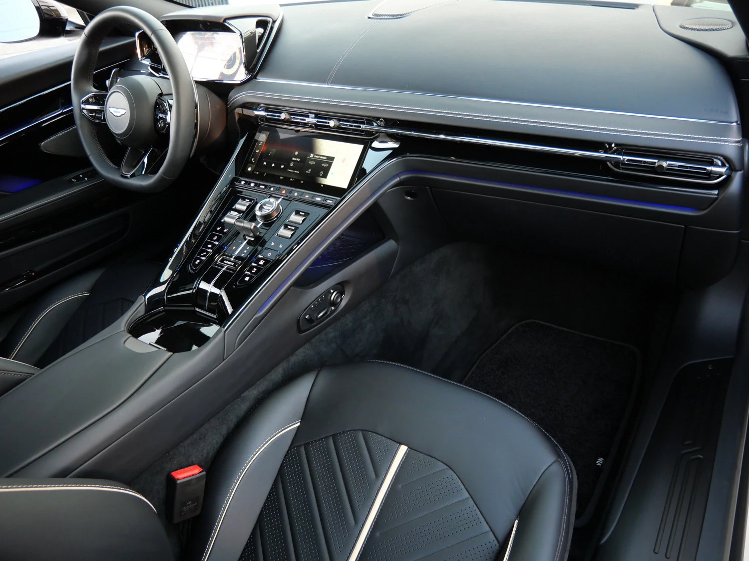 2026 Aston Martin DB12 S interior, Onyx Black - Semi Aniline
