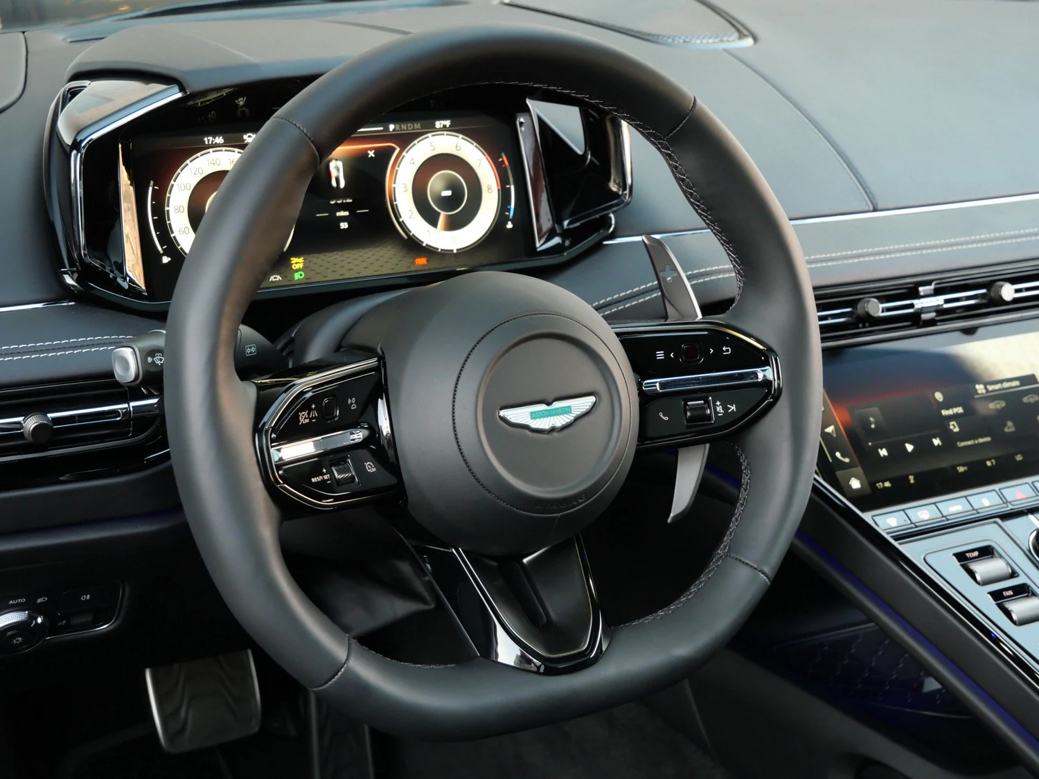 2026 Aston Martin DB12 S interior, Onyx Black - Semi Aniline